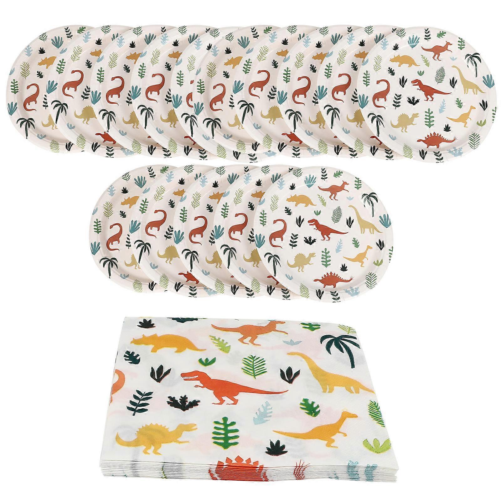 Birthday Party Set Assorted Color 17.8x17.8cm Square Food Serving 1Set