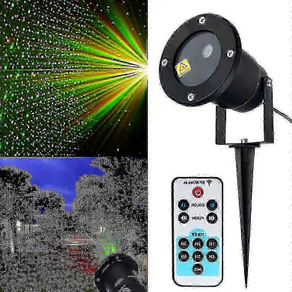 Zewnętrzny projektor laserowy, czerwone i zielone światło laserowe, oświetlenie trawnika ogrodowego