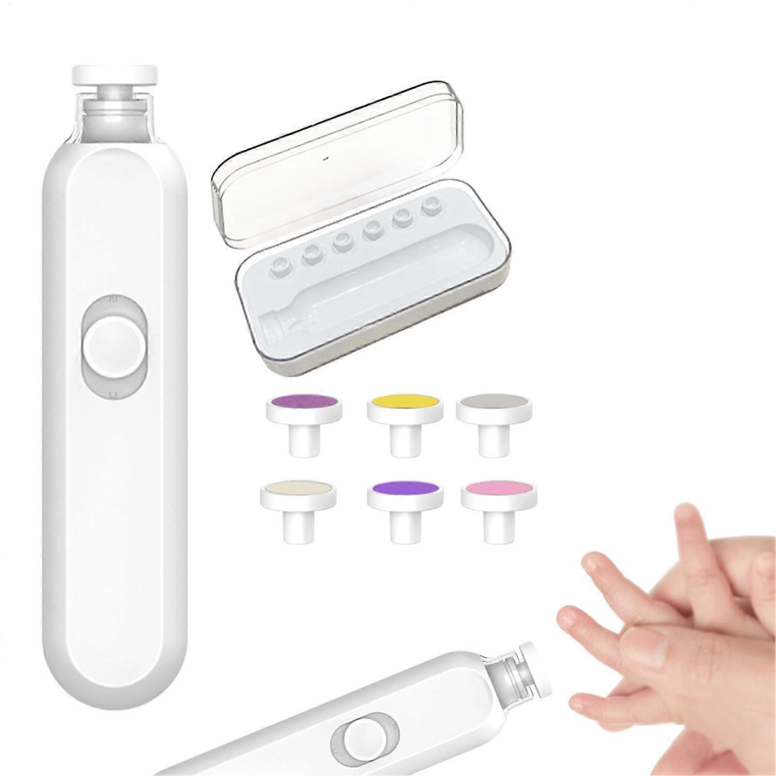 Lightweight nail trimmer – electric illumination with 360degree rotation, quiet operation, easytouse nail trimmer for girls, in white.
