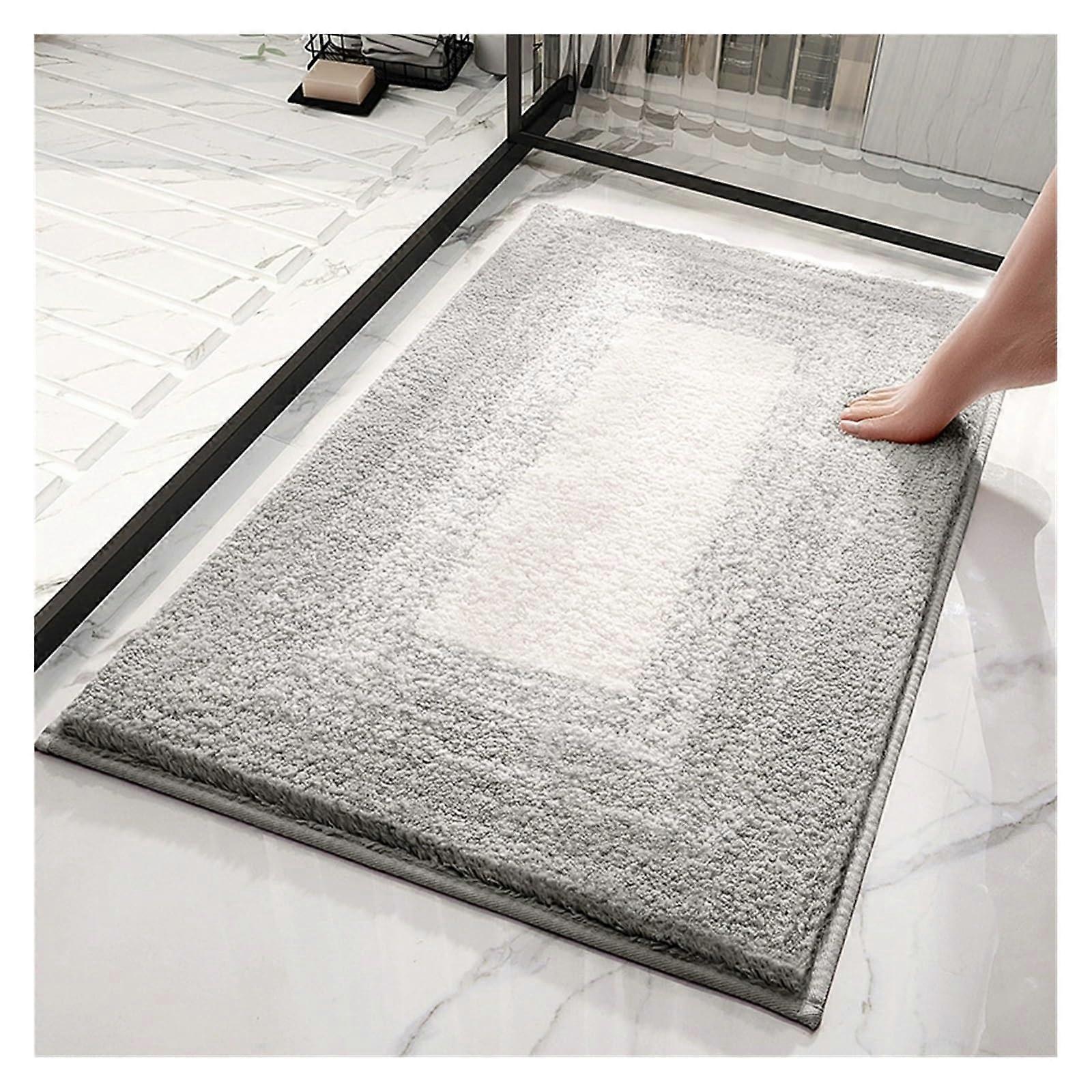 Machinewashable nonslip bathroom rugs (Gray, 60 * 90cm)