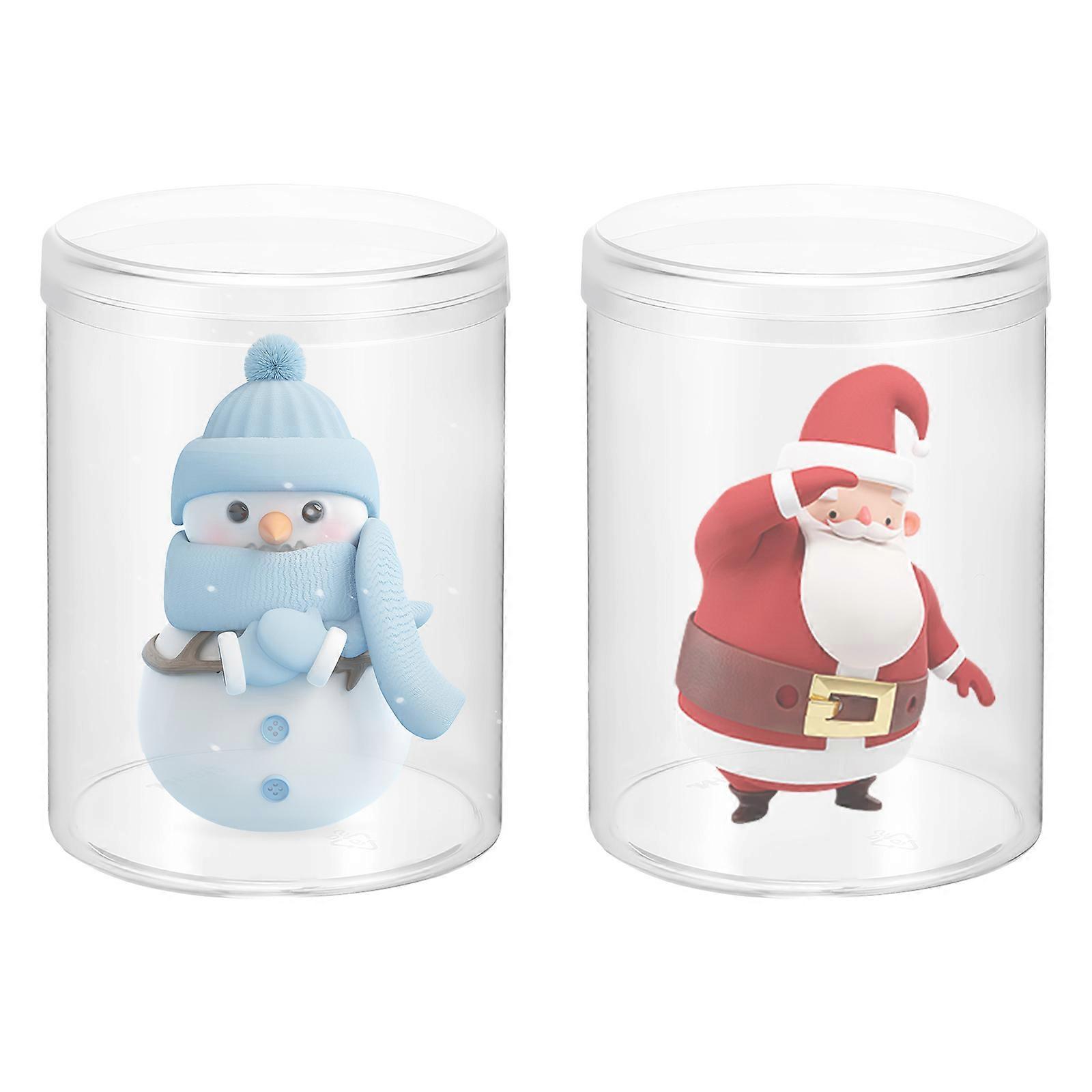 Plastic Storage Box Transparent Display Case For Figurine Easy To Take Store Use 9.50x7.00x7.00cm 18Pcs
