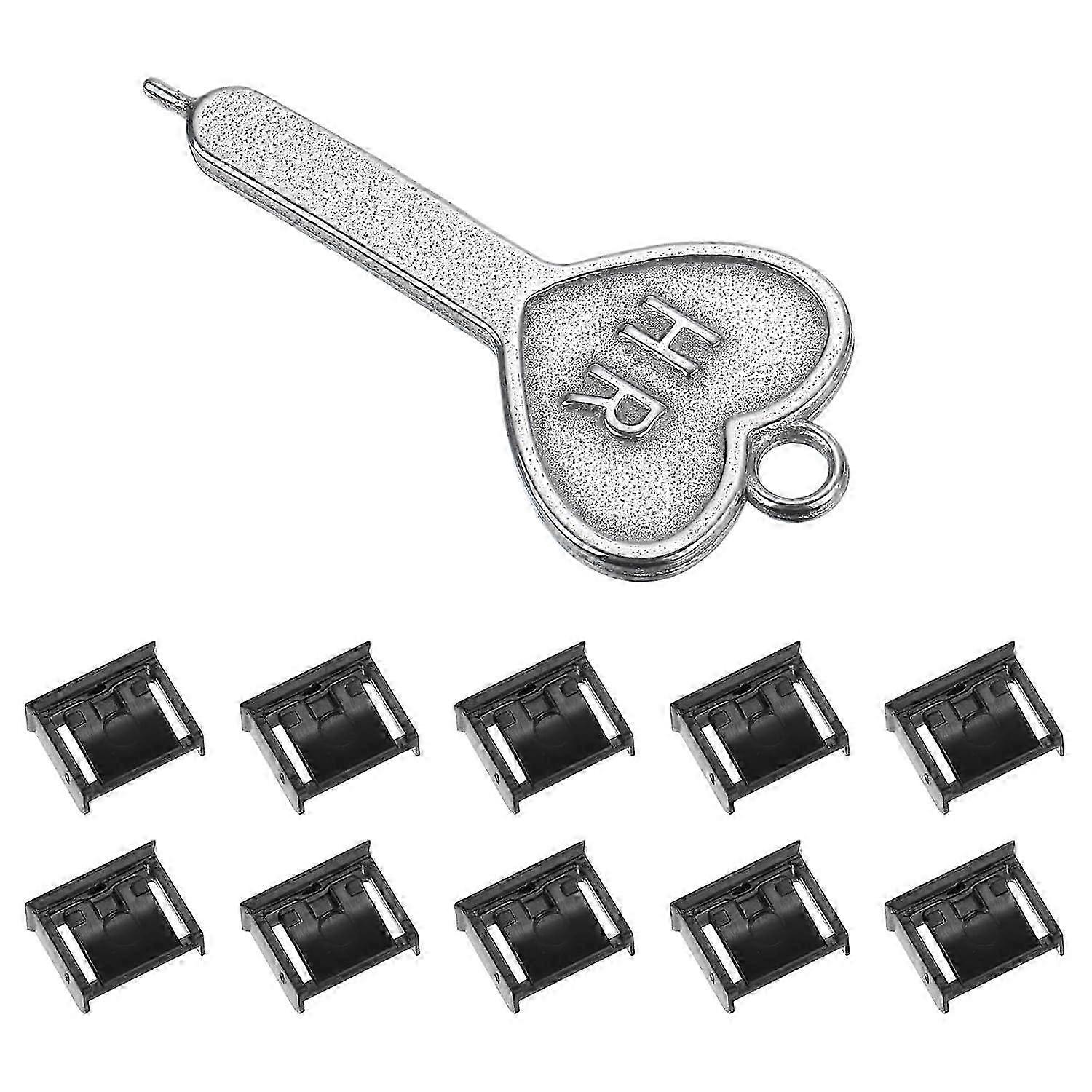 10pcs Port Blocker Locking USB Port/Dust PC Blocker with Coded Key,Black Black