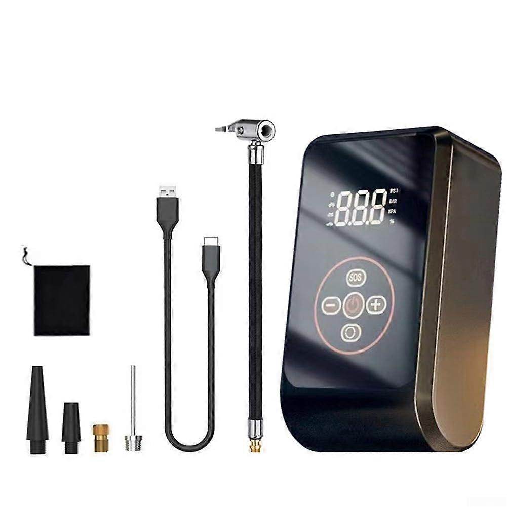 Portable 120W Tire Inflator with Digital Display, Cordless Air Pump for Cars, Bikes, and Sports Equipment with Builtin LED Light (B)