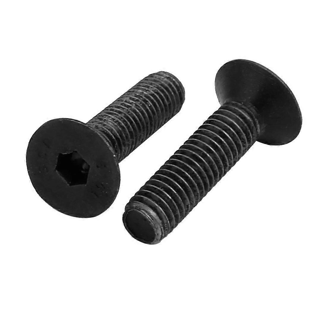 sourcing map 2 pieces M5 x 20 mm flat countersunk head hexagon socket lefthand thread bolt DIN7991 DE de