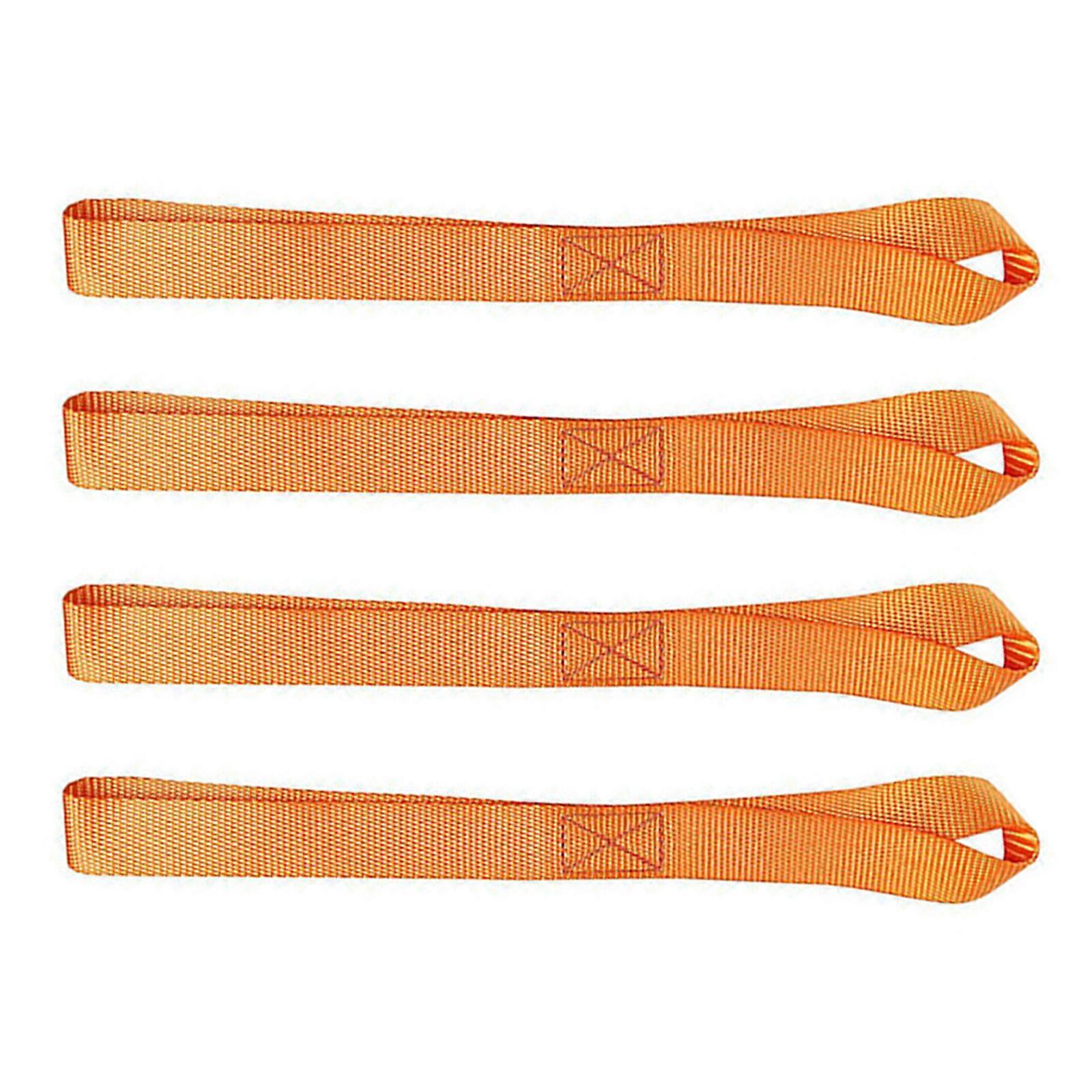 4pcs Mehrzweck-Zurrgurte zum Sichern von ATV-Motorrädern Gartengeräte 12-Zoll-Soft-Loop-Zurrgurte Orange