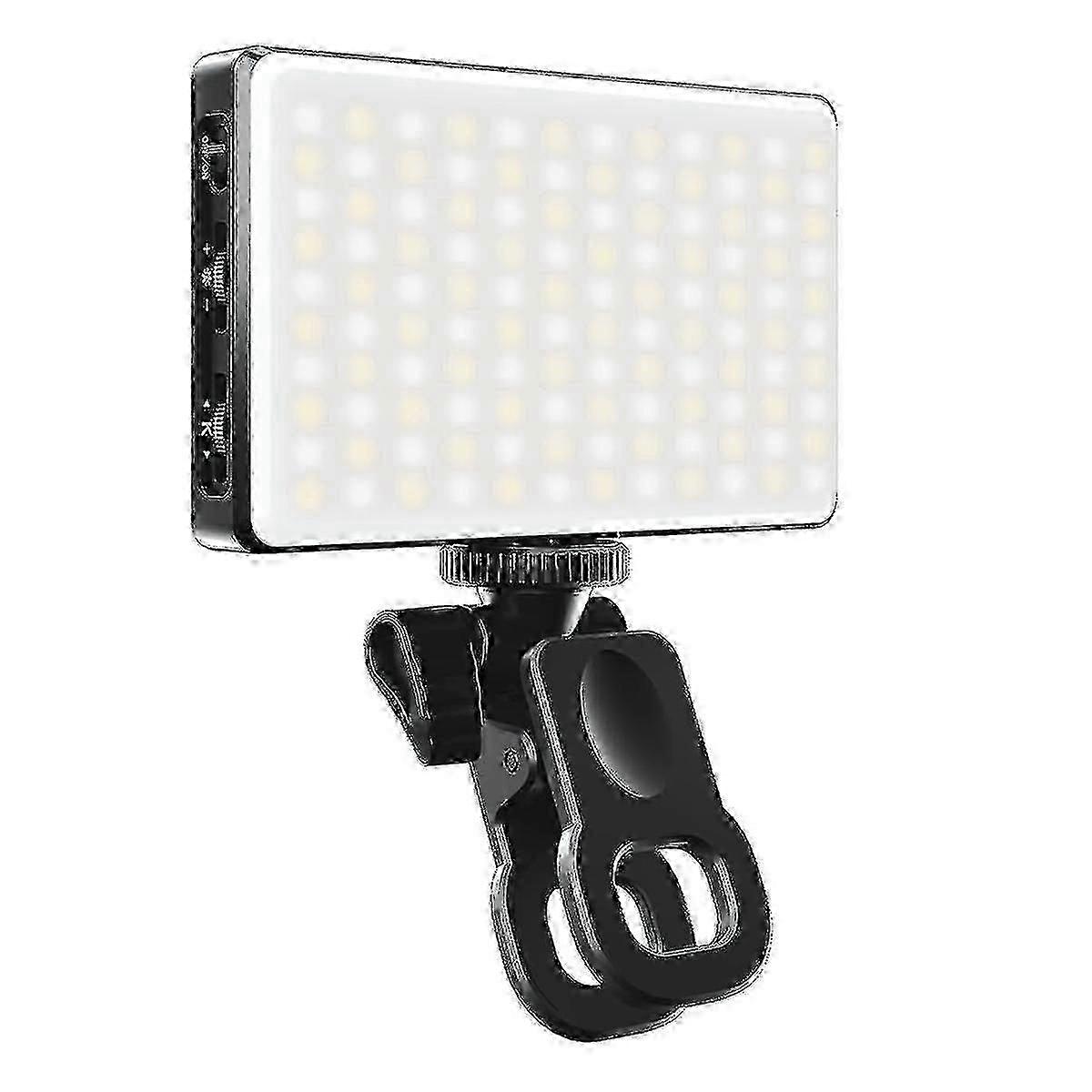 電話自撮りライト 3000mAh 120 LED充電式電話ライトクリップ、3モードの明るさリングライト