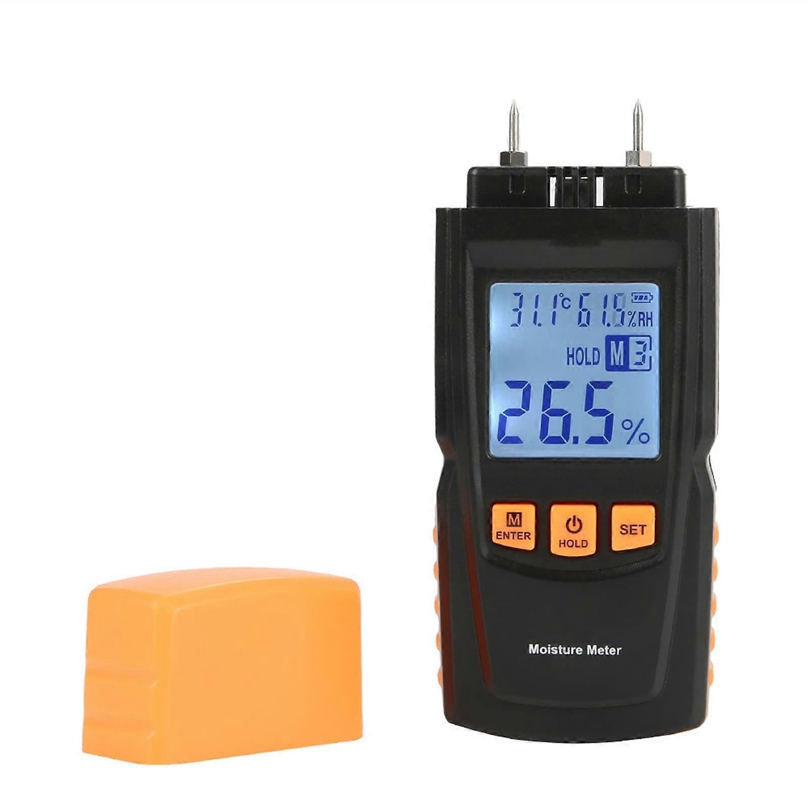 Moisture Meter Pin-Type Digital Wood Moisture Meter, Portable Wood Moisture Detector, Pin Probe Tester