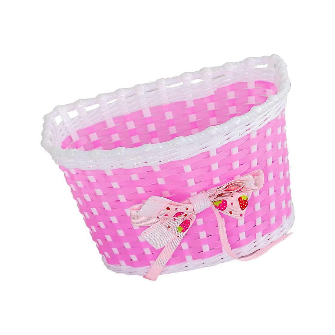 Kids Bicycle Basket Front Load Replacement Bowknot Accessory For Kids Bikes