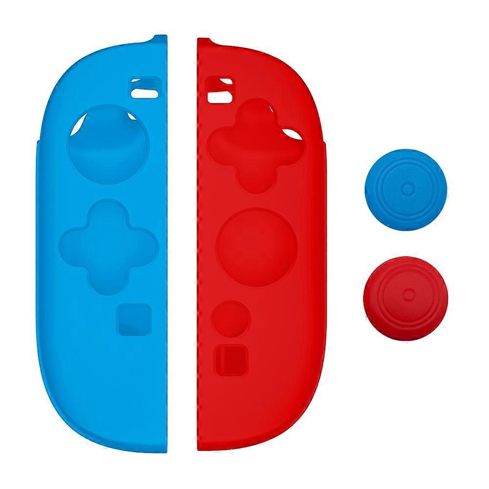 1 Pair For Nintendo Switch 2 Controllers Silicone Case Shockproof Soft Protective Cover with 2 Thumb