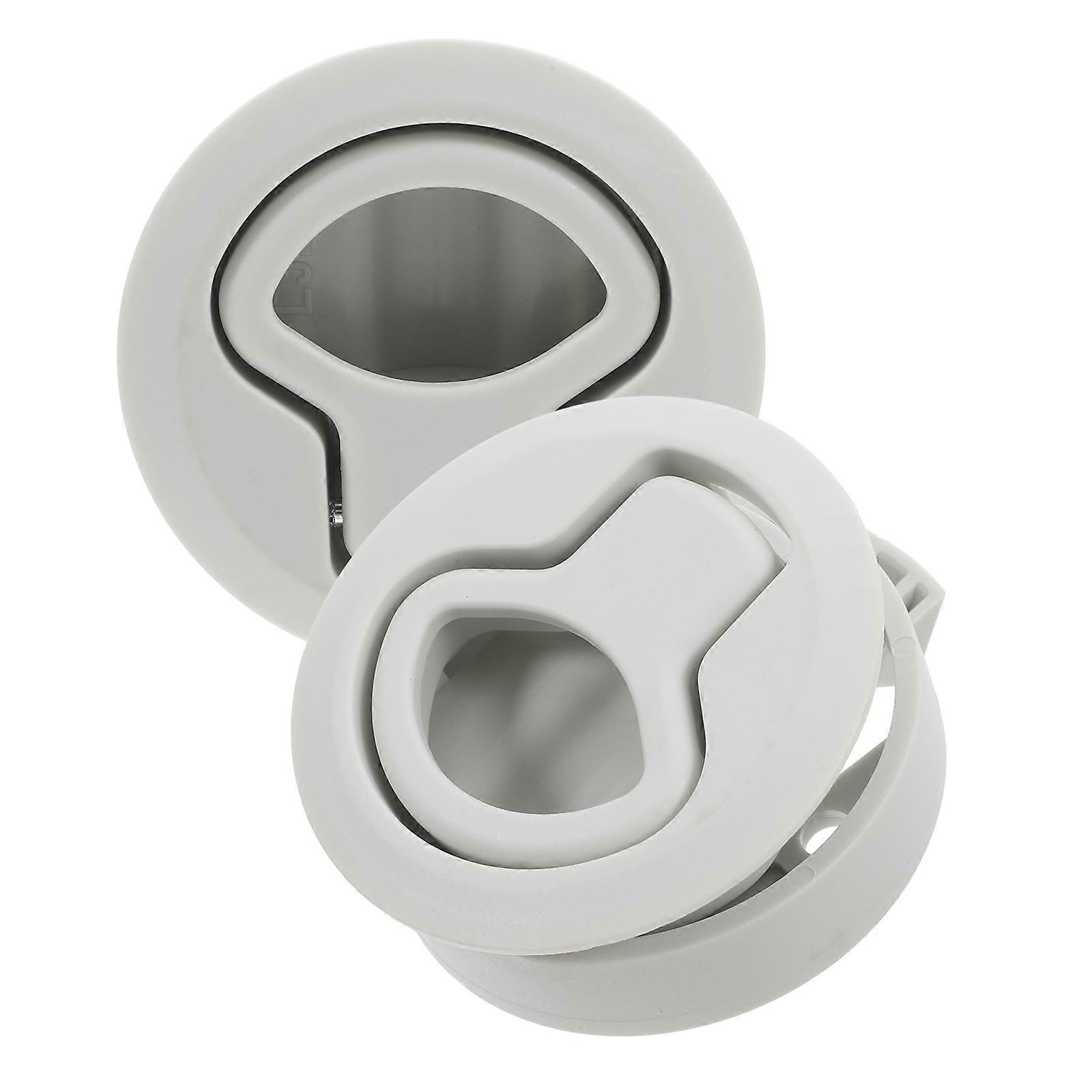 Round Slam Latches for Yacht with White Finish and 1/4'' Size Fits Standard Hole Cutout