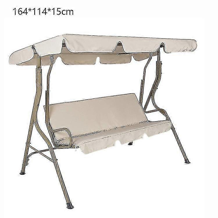 Dossel de assento de balanço de jardim à prova d'água para cobertura externa de 3 lugares