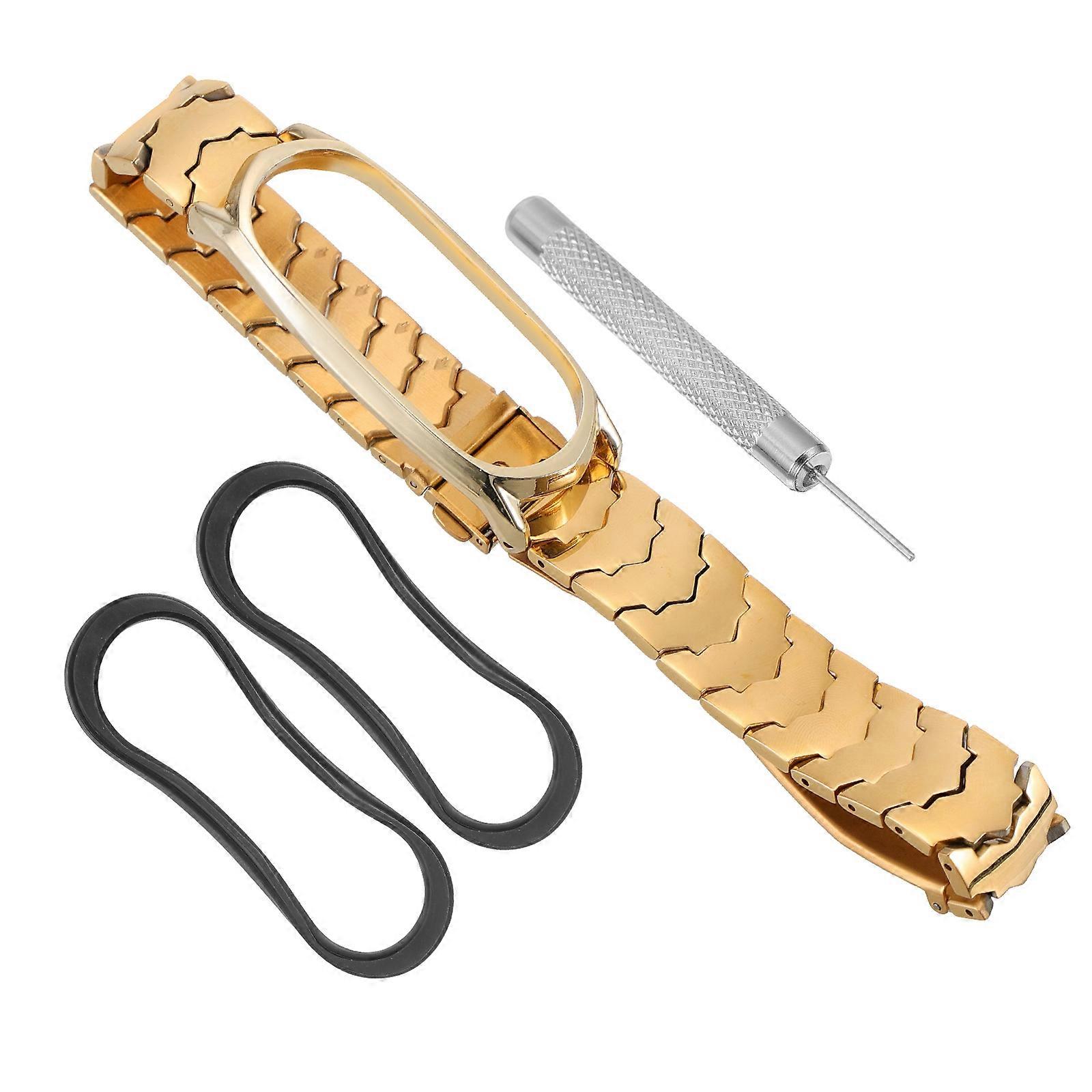 Replacement Band Strap Metal Wristband For 5/4/3 Daily Use -Shaped Durable 1Set