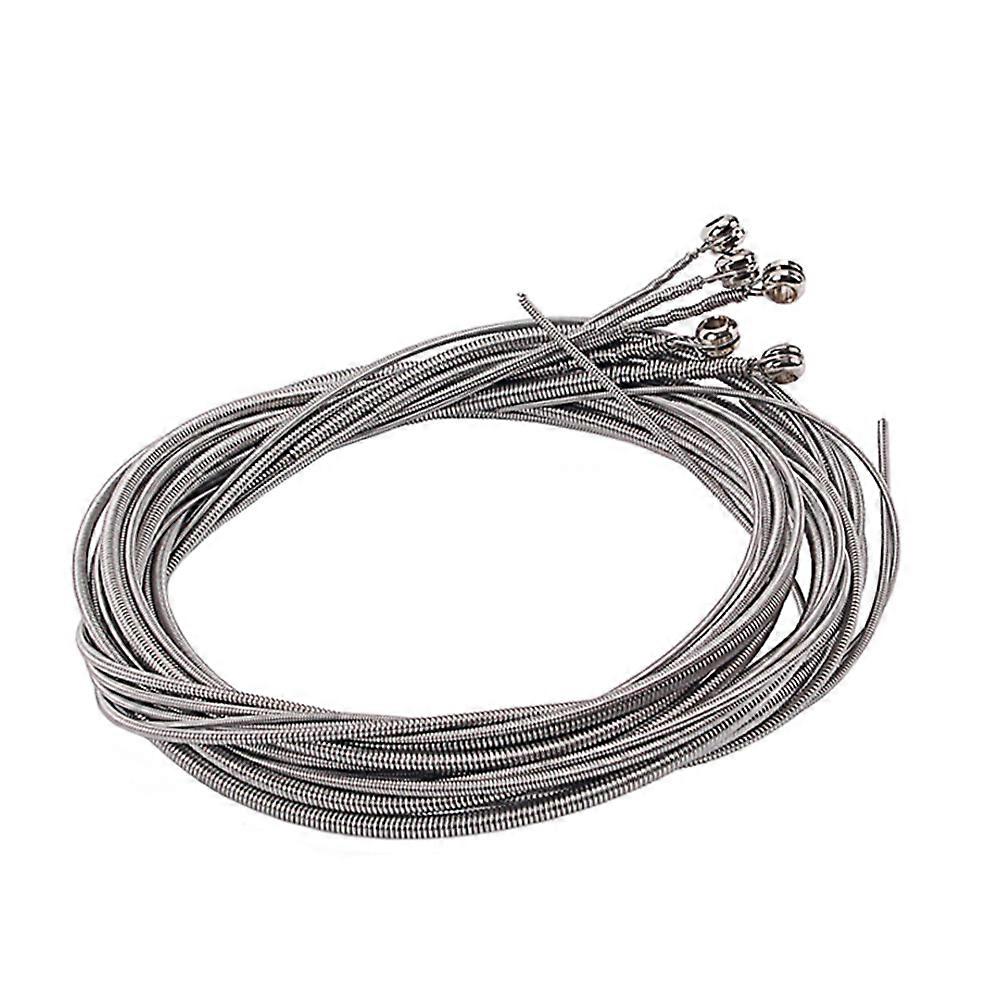 Silver Steel Bass Strings for Bass Guitar Accessories 5 Pcs Long Lifespan Stable Vibration 0.046