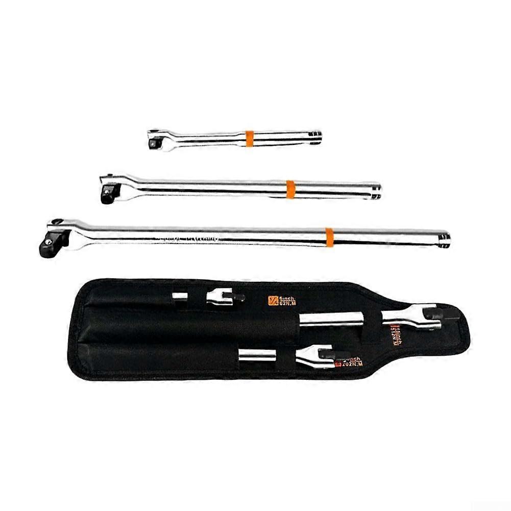 3piece breaker bar wrench set with swivel head for improved access and torque