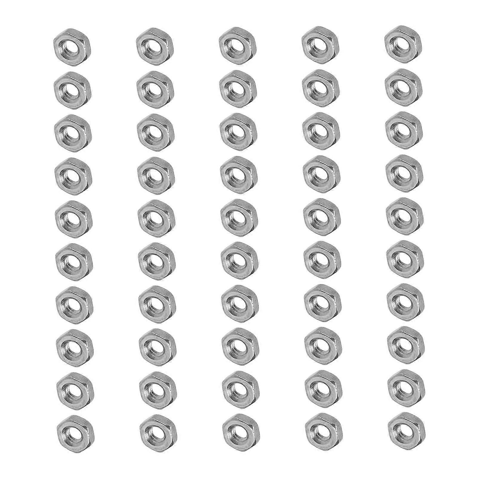 50Pcs Hex Nuts ‑70 Stainless Steel Thread Nut Assortment Kit for Industrial Machinery