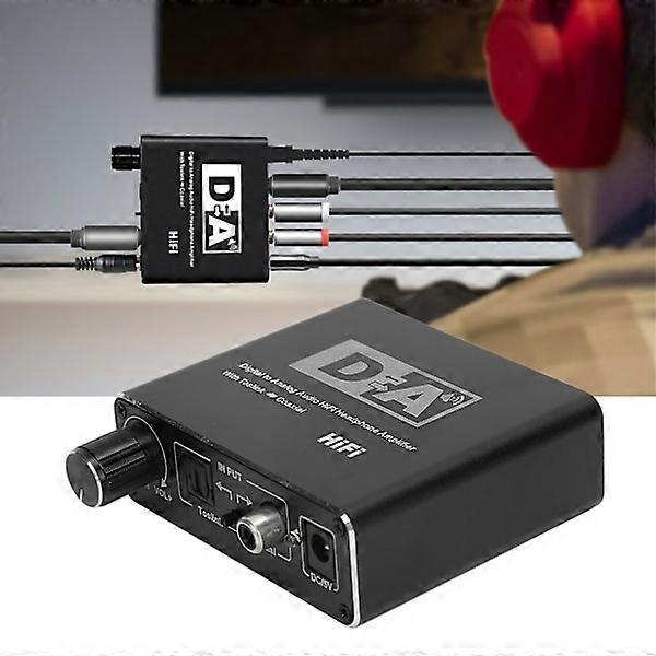Digitális-analóg szálas átalakító hangerő-beállítás koaxiális 5.1 csatornás audio dekóderre (host USB tápegység vonal optikai szálas vonal)