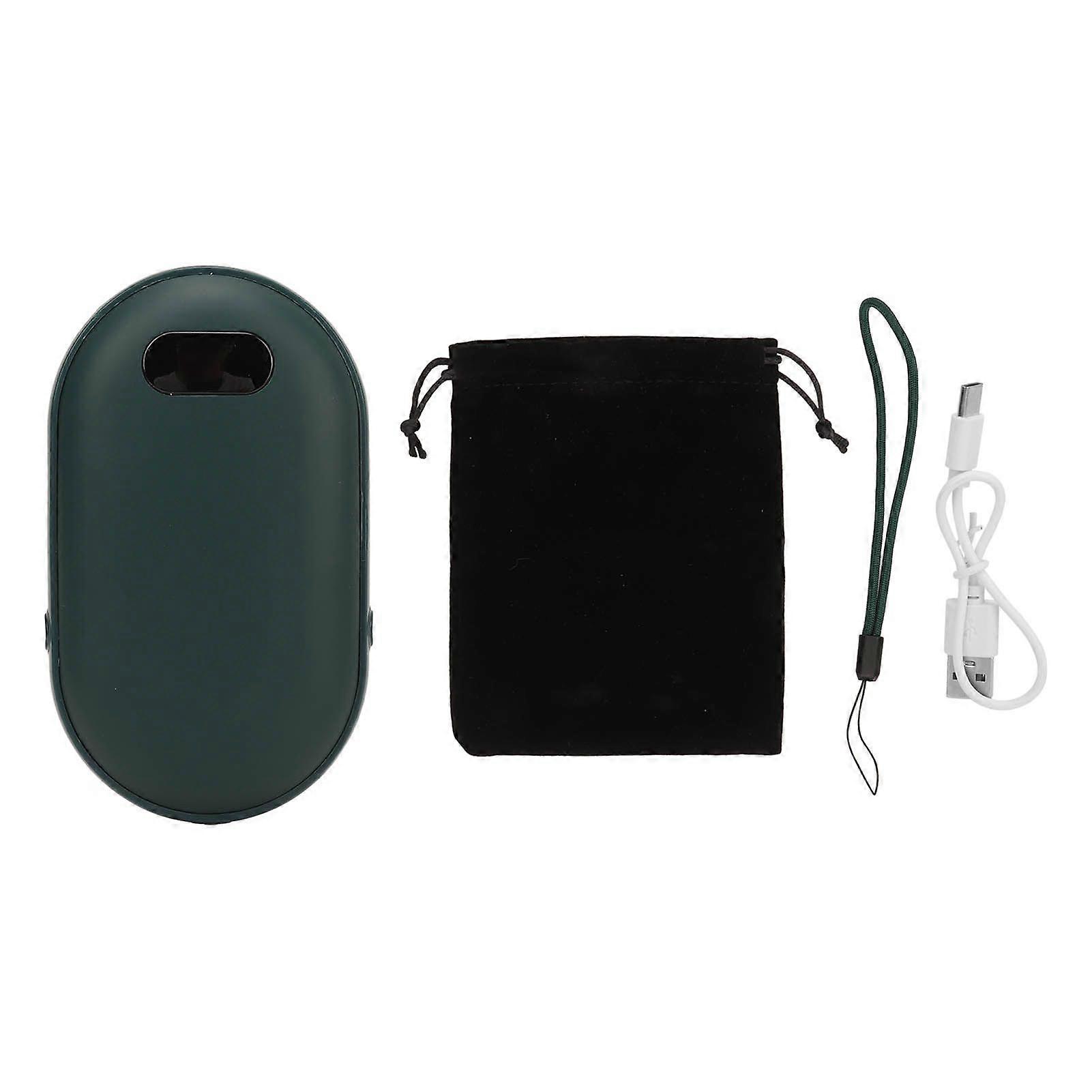 2 في 1 الكهربائية اليد دفئا بنك الطاقة USB قابلة للشحن سخان اليد المحمولة شاشة LCD اليد أدفأ لصيد الأسماك التخييم المشي لمسافات طويلة الخضراء