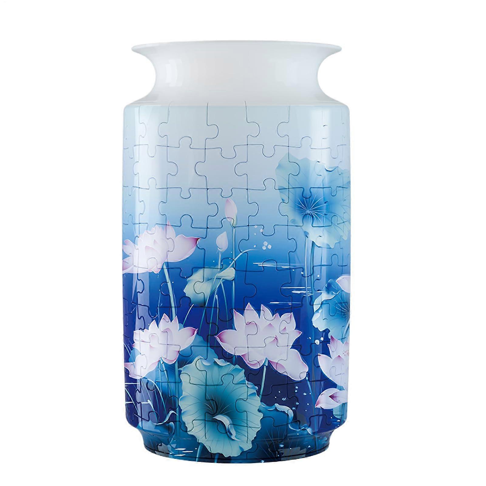 Vase Flower Pot Puzzle Tree Model Building Kit For Crafters Wooden Home Decor Relaxing Challenge Lotus