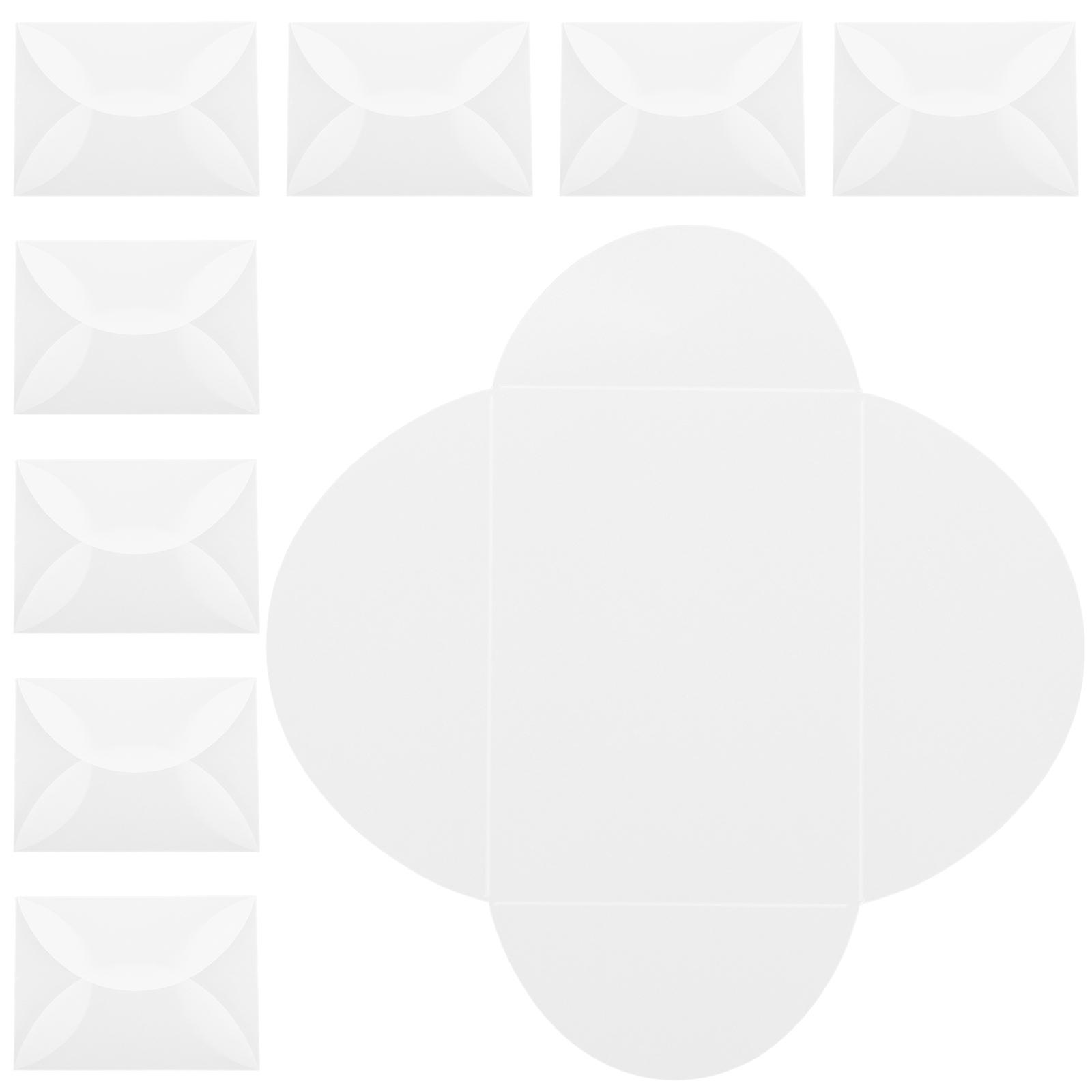 White Invitation Envelopes for Cards Use Classy Simplicity Design with Translucent Detail 10pcs
