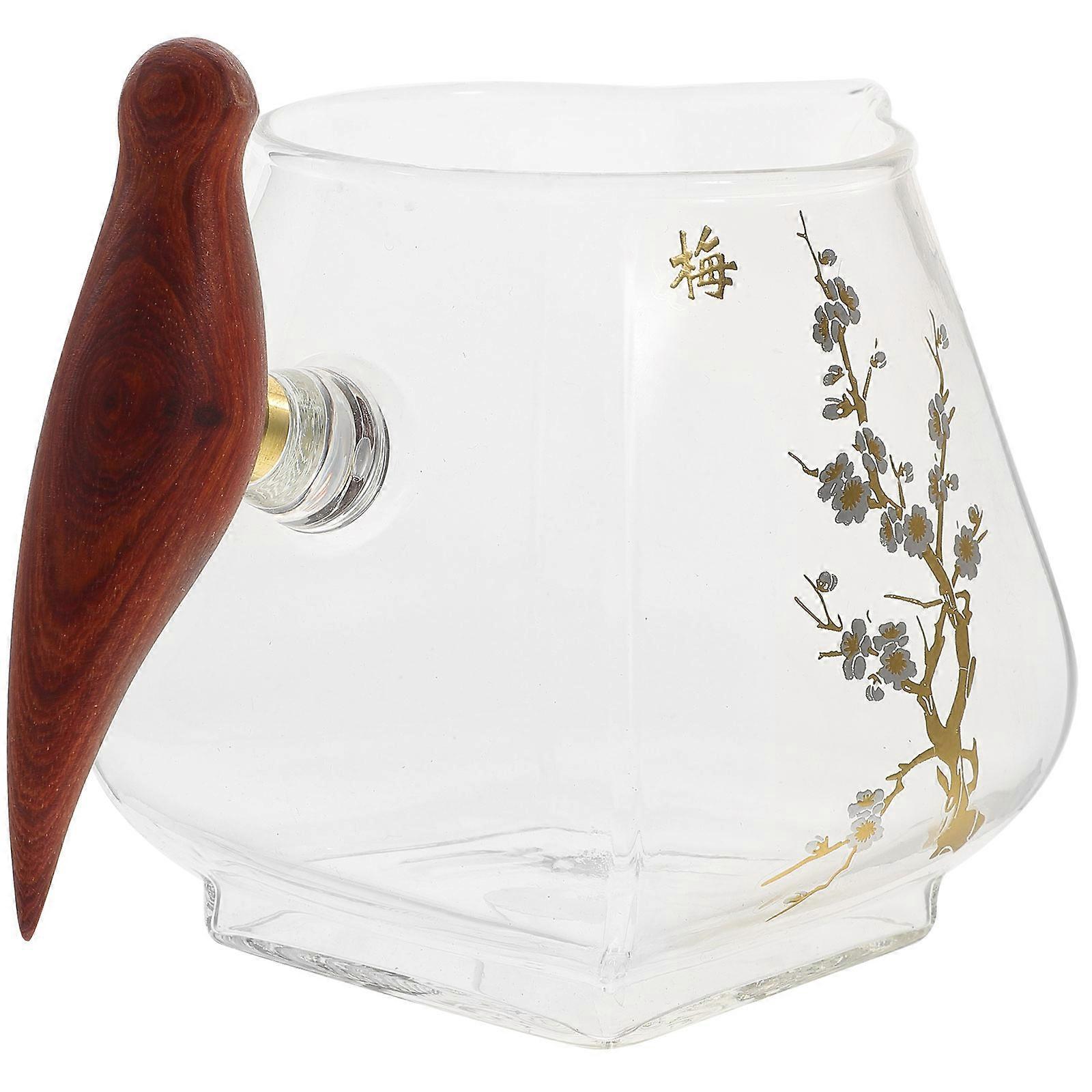 Glass Sauce Dispenser Boat with Pour Spout for Home Use Transparent Gravy Container 12 oz