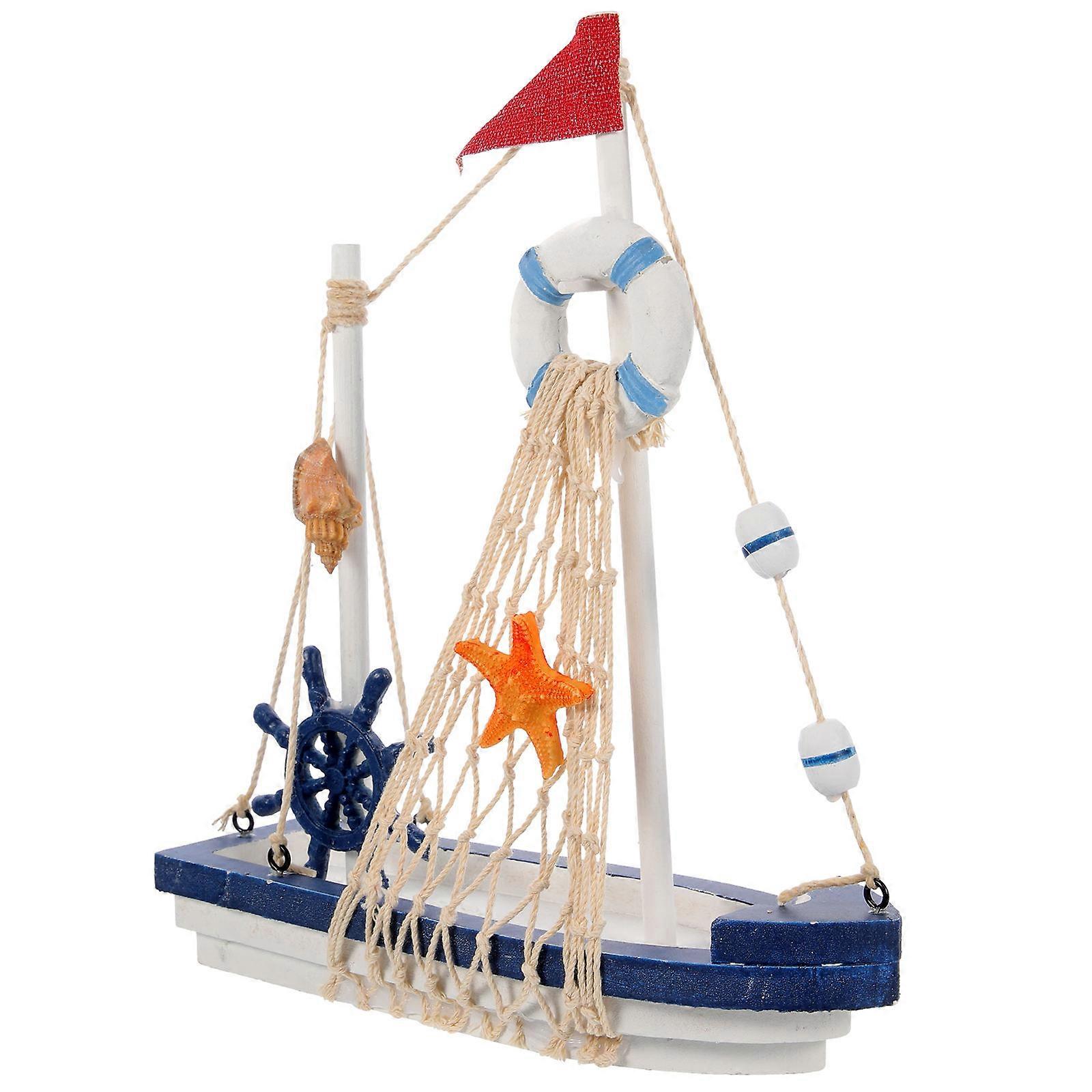 Nautical Decor For Home Mediterranean Style Sailboat Model Nautical Theme Party Bedroom Realistic Shape 1Pack
