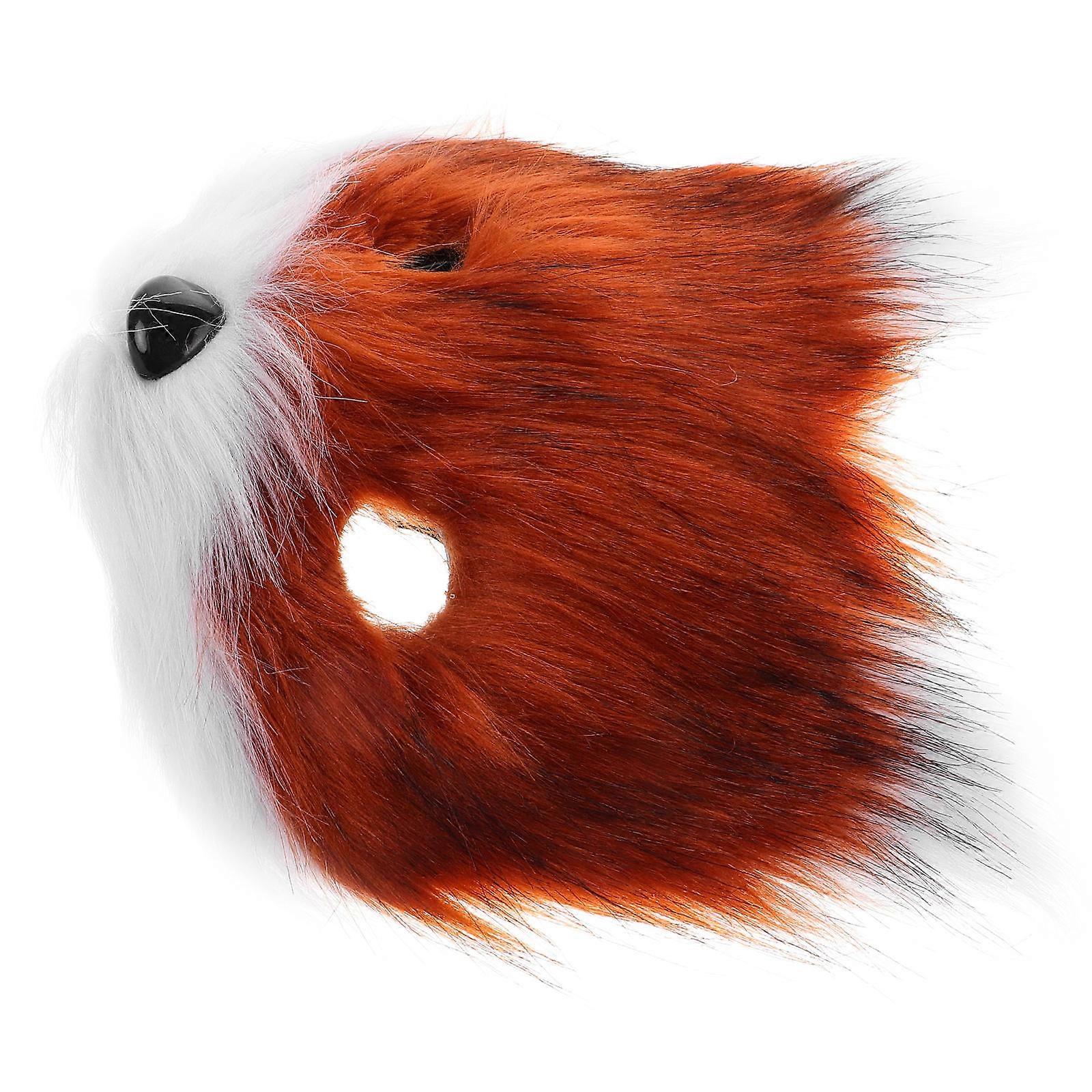 Here's a refined and engaging product description for your **Furry Fox Half Face Mask**:
**Furry Fox Half Face Mask – Soft Plush Animal Costume