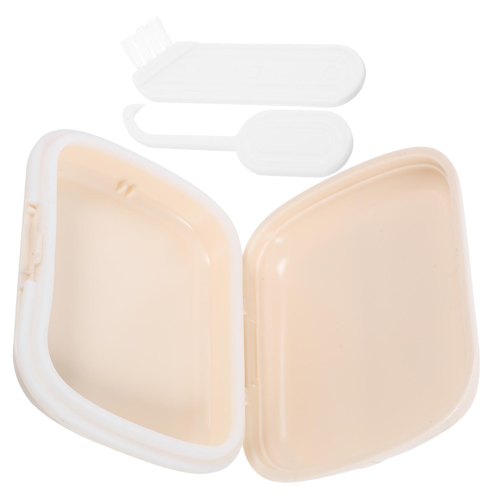 Retainer Storage Box Durable Denture Container Outdoor Travel Breathable Easy to Carry 1Set