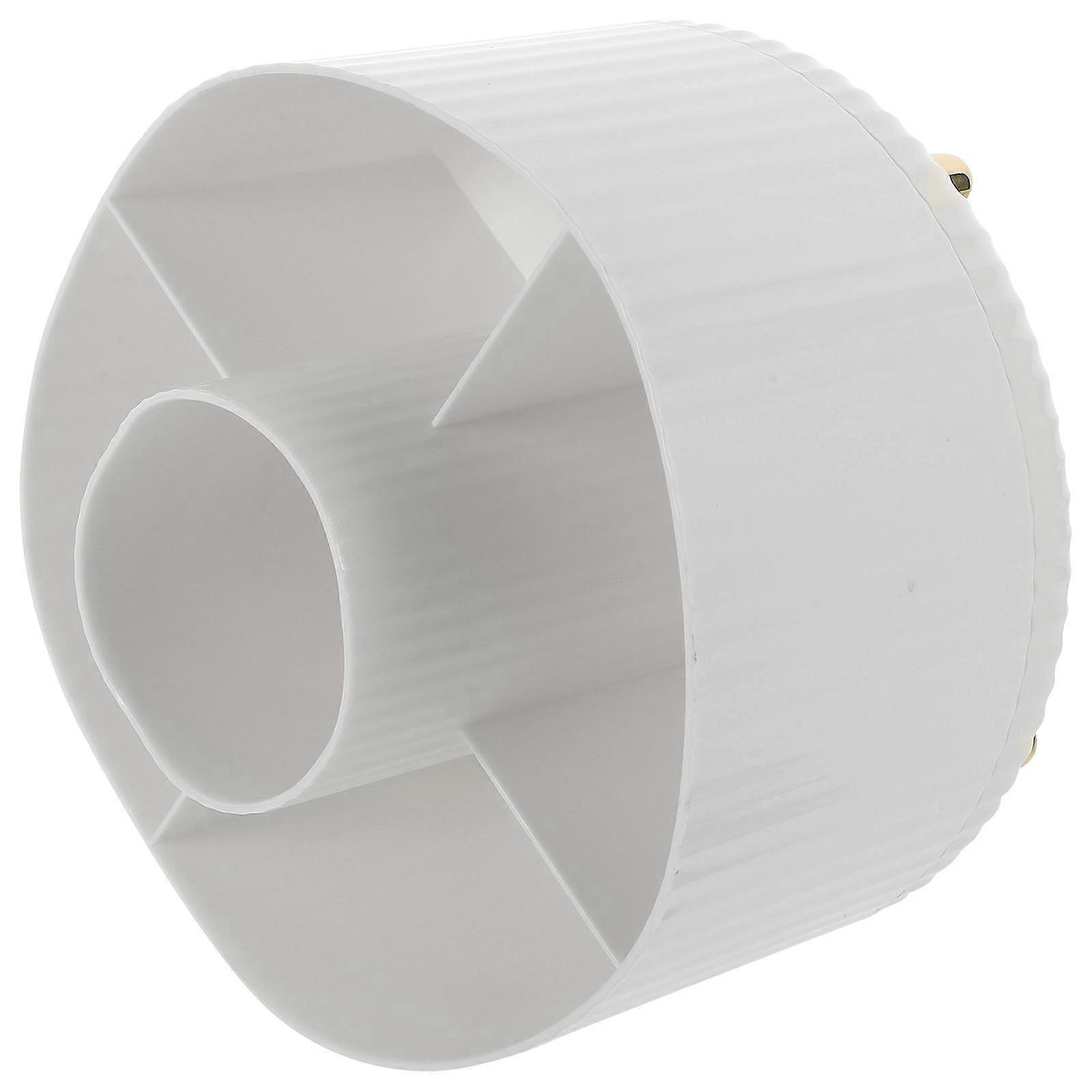 Rotating Makeup Brush Holder Plastic White Makeup Brush Organizer for Versatile Storage