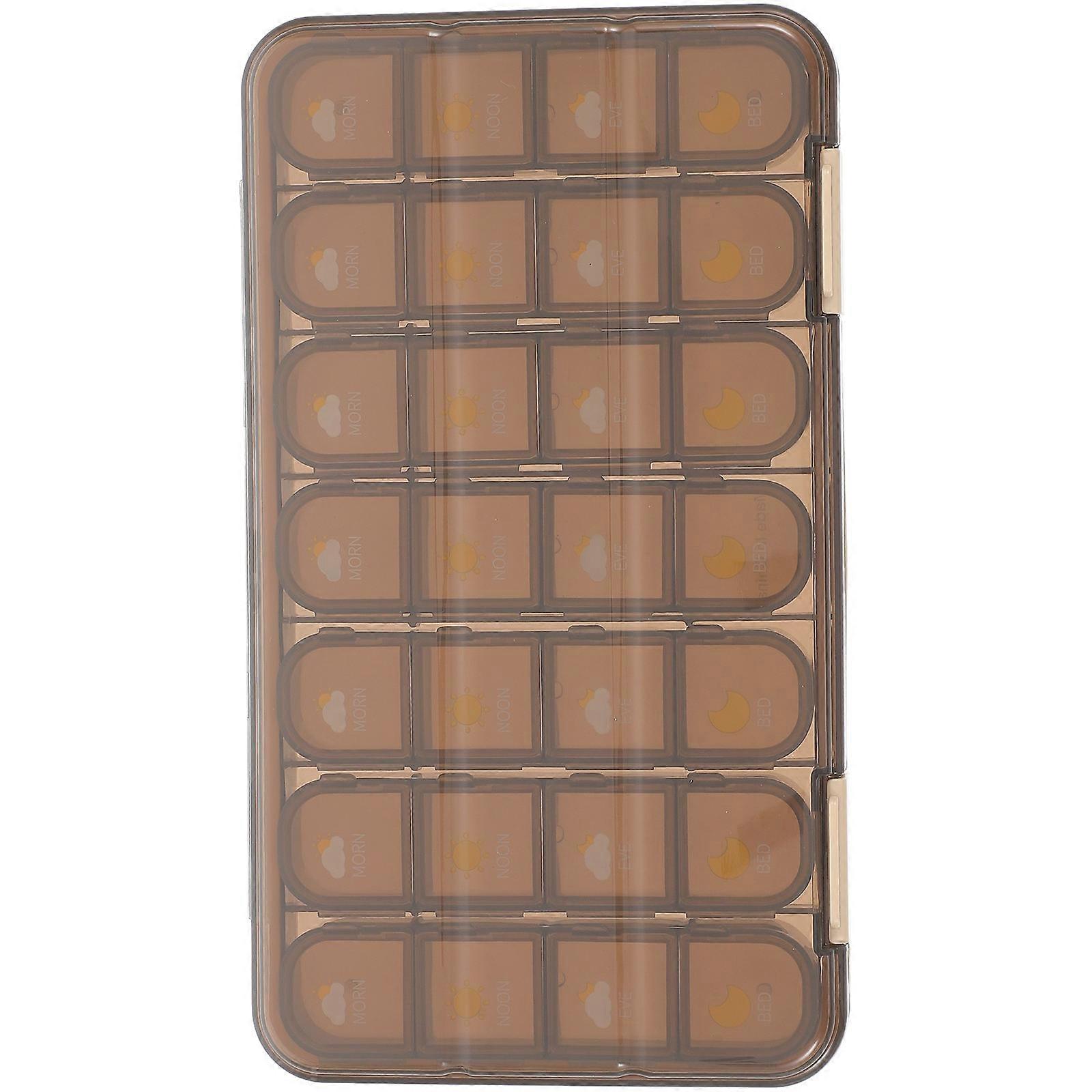 Portable Travel Medicine Box with Tight Seal for Daily Use Black Compact Lightweight Storage .15 x 2.17 x 0.83 Inches