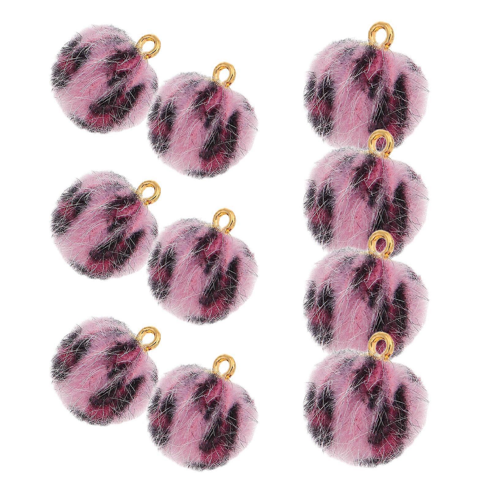 It sounds like you're describing a product listing for **plush leopard print charms** used in **jewelry making** and **crafting**. Here's a polished