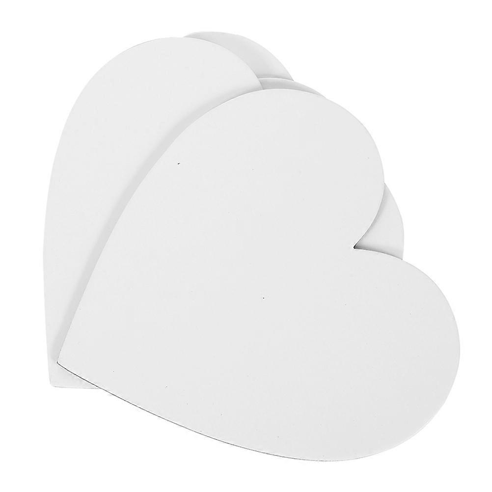 Heart Shaped Painting Canvas Boards 4 Pcs Ideal For Artists And Hobby Painters 5.9X5.9X0.1in Suitable For Various Art Projects