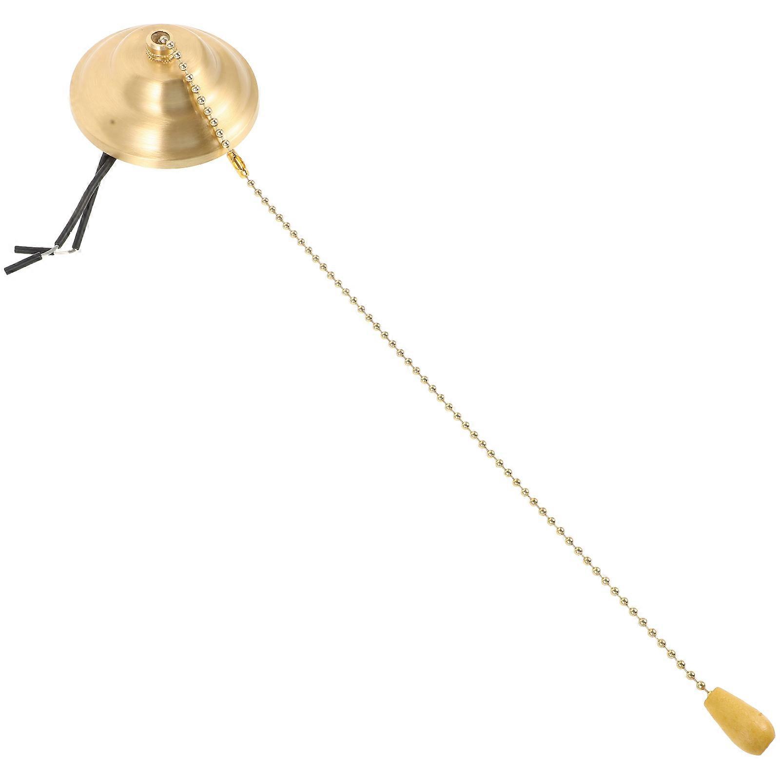 Bathroom Light Pull Chain Switch For Adults Easy Adjustment Of Lamp Switch Round Plate Design 1Pcs