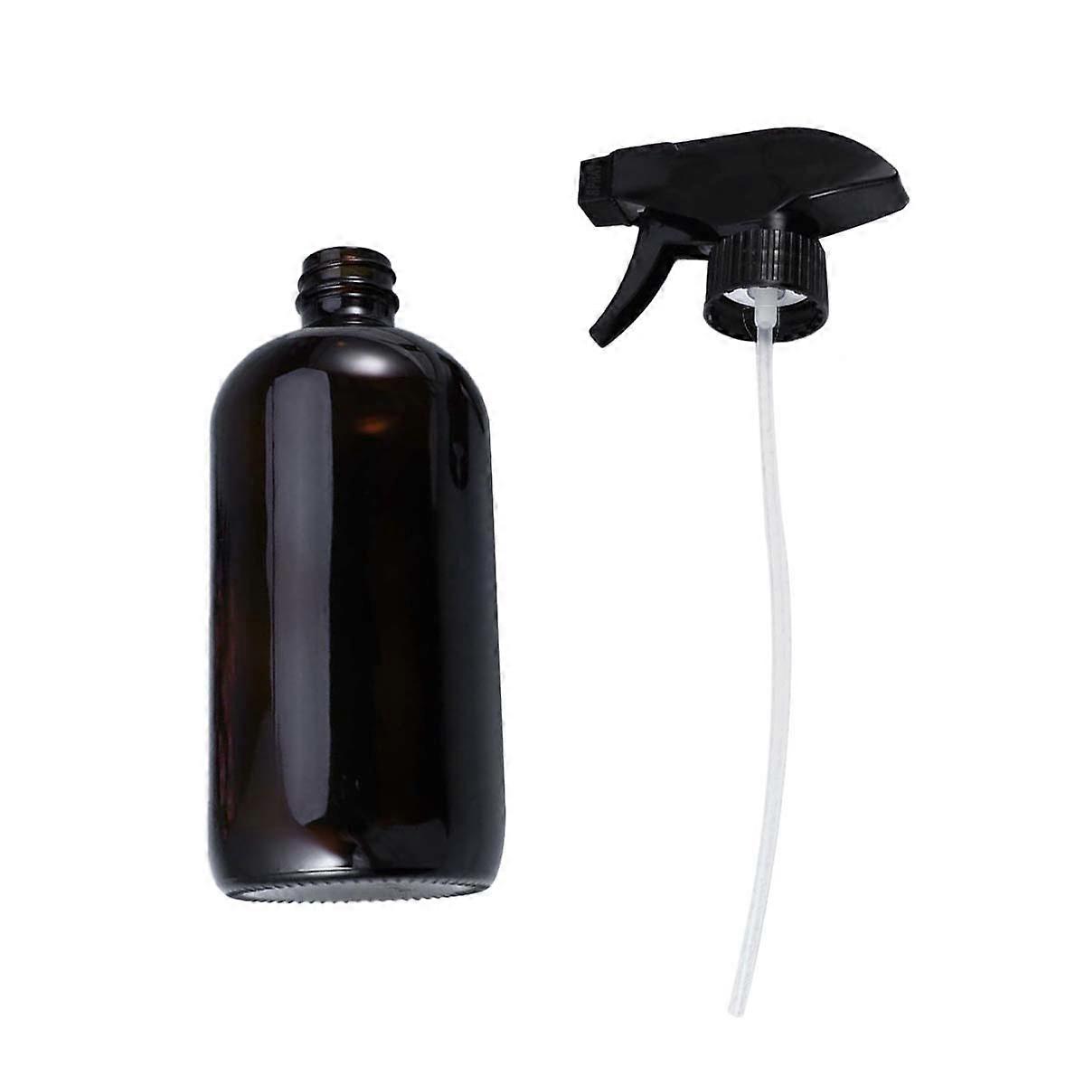 500ml Empty Brown Glass Spray Bottles 2pcs Refillable Trigger Sprayer for Essential Oils Cleaning and Aromatherapy