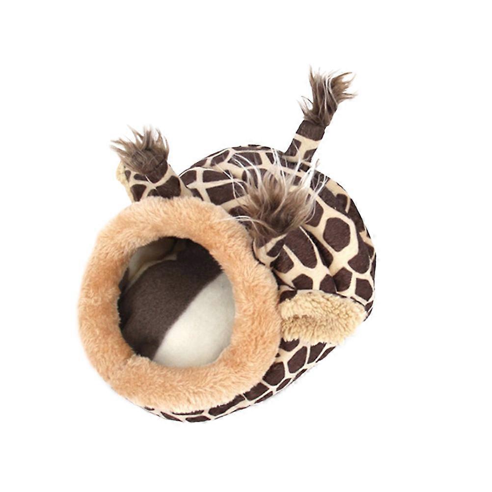 Giraffe Design MultiPurpose Pet Bed House for Hamster Hedgehog Squirrel Mice Small Animals Cotton Plush Size S