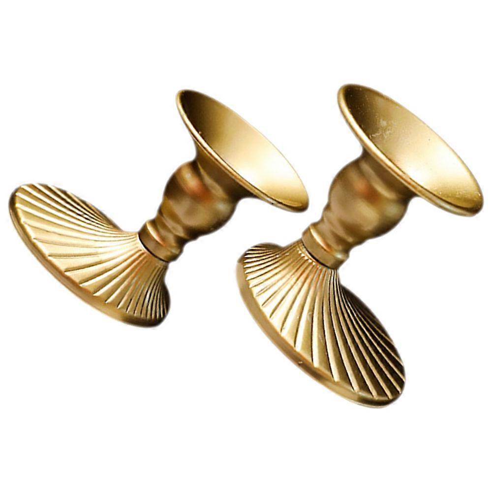 Stylish Taper Candle Holders Perfect For Home Users And Event Organizers 3.34x2.75x0.86in 2Pcs