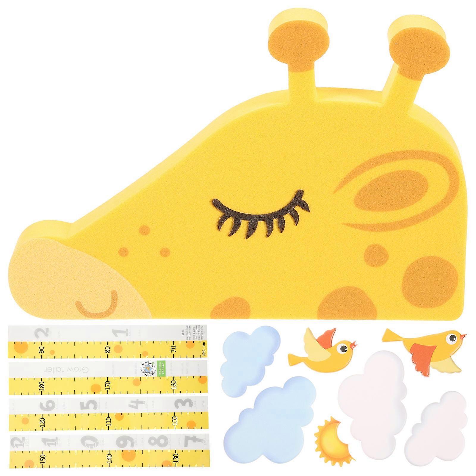 EVA Giraffe Measuring Wall Chart For Children With 3D Design 14X9.9CM Record Growth 1 Set