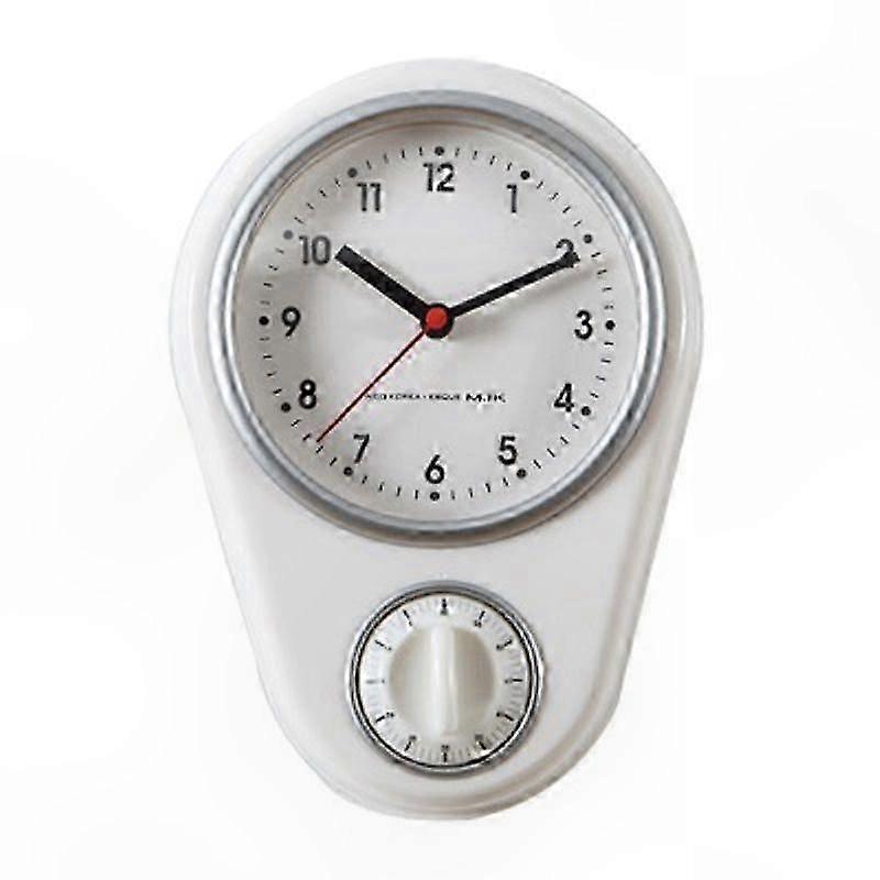 White Clock with Timer Function for Home and Office Use