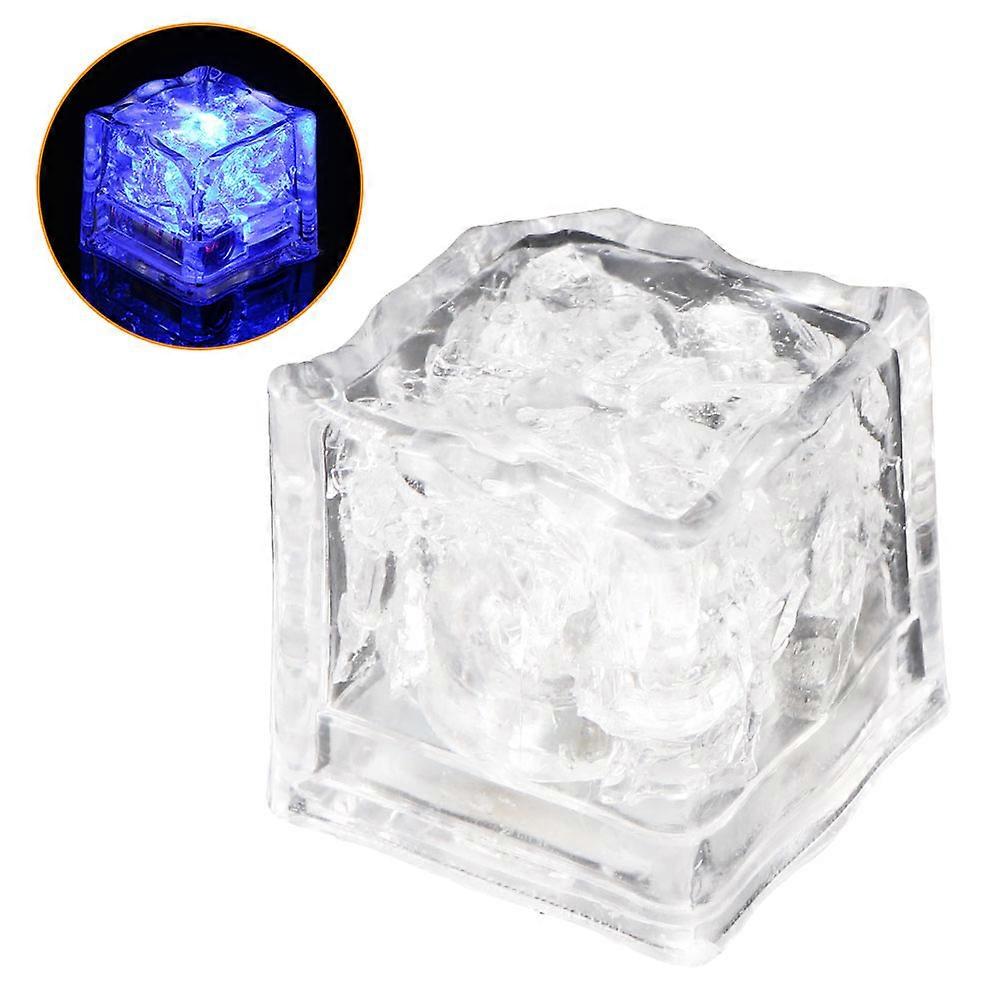 Blue Light-up LED Ice Cubes Multicolor Liquid Sensor Water Activated Glowing Cube