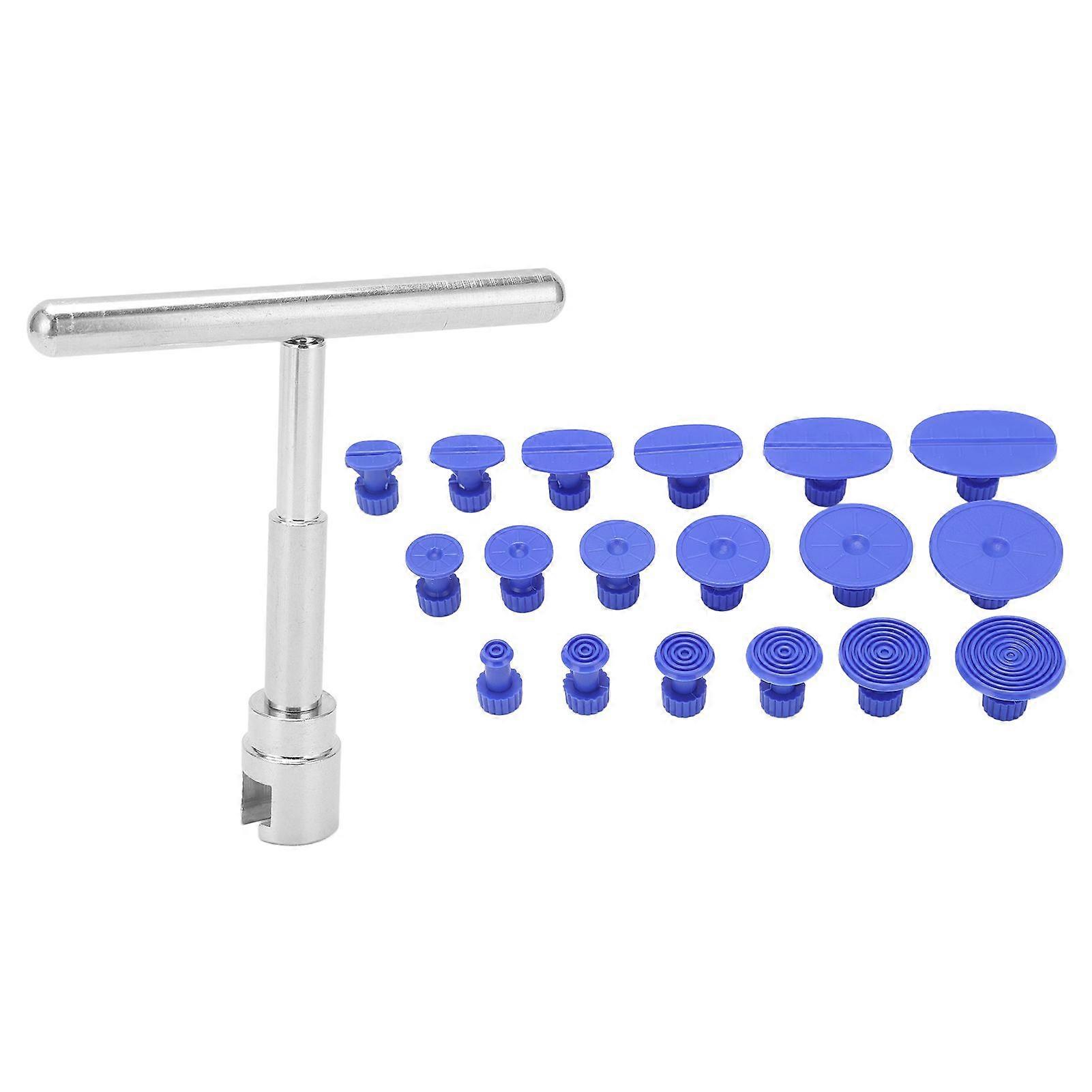 auto body damage repair tool with t bar and pulling tabs