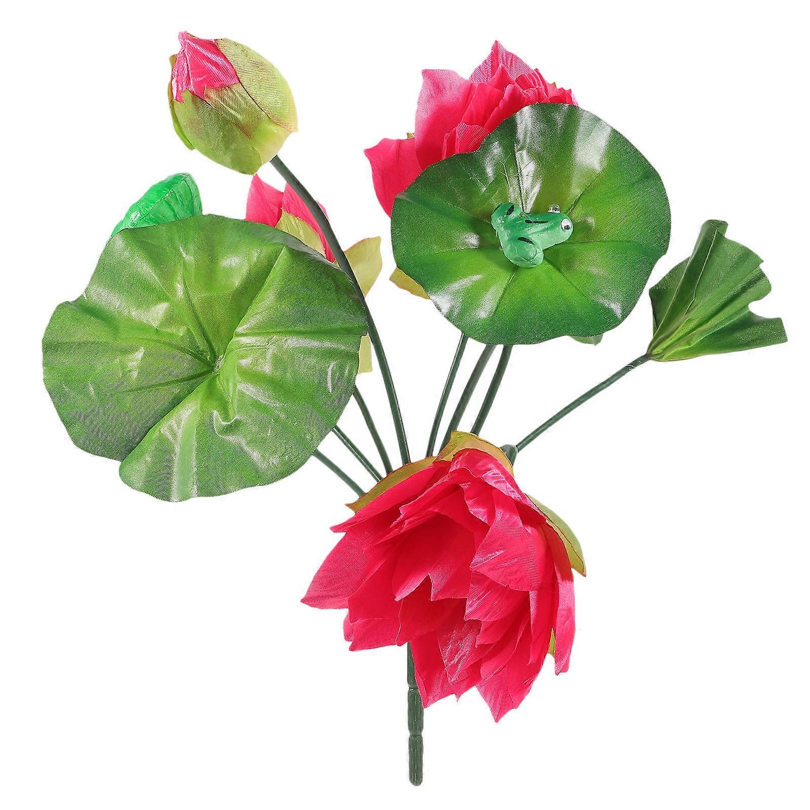 Artificial Silk Lotus Flower Decorative Plastic Branch for Home Decoration Multi Color Always Fresh