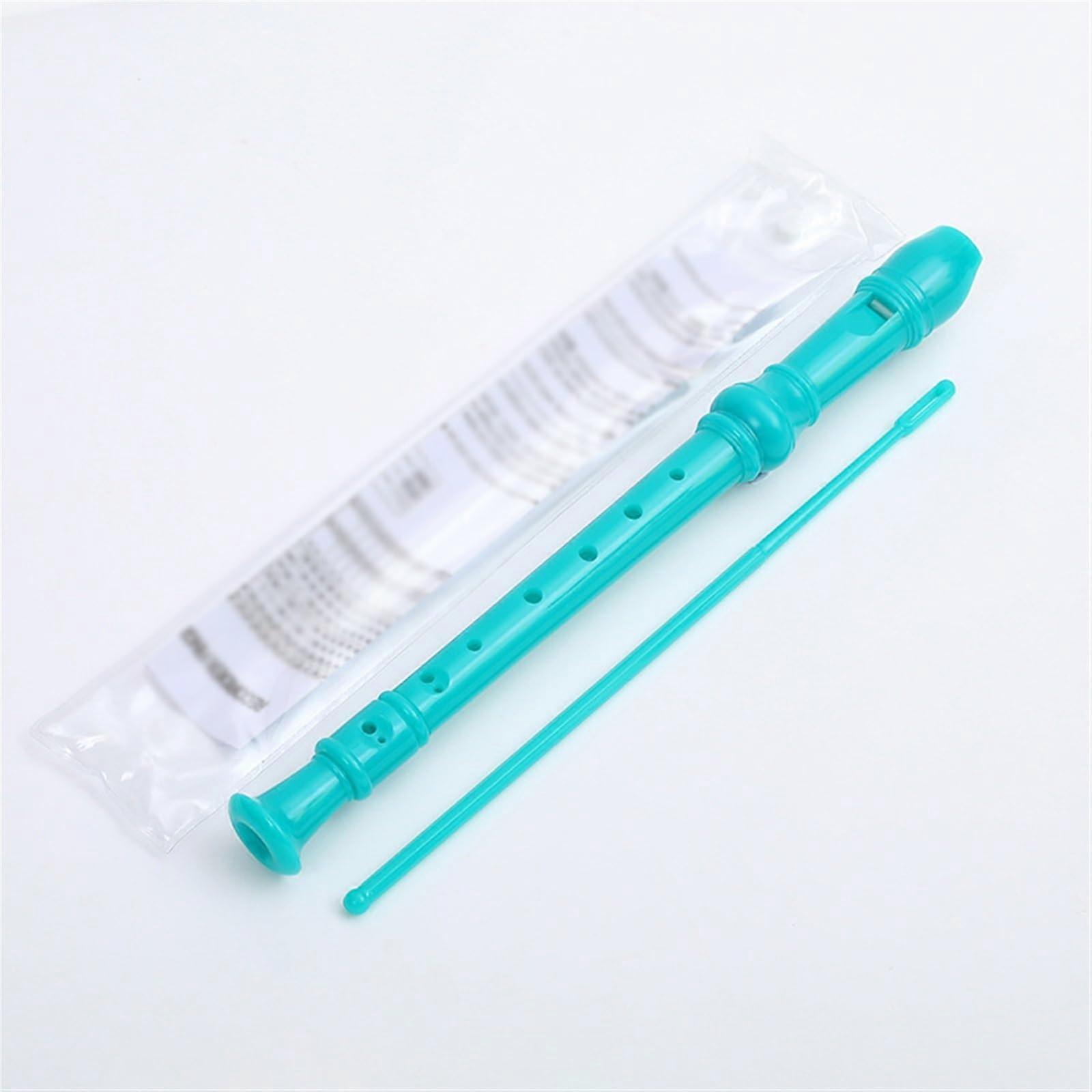 Beginner soprano recorder 8hole pitched clarinet for beginners, 8hole starter flute, ABS flute (Color: Green)
