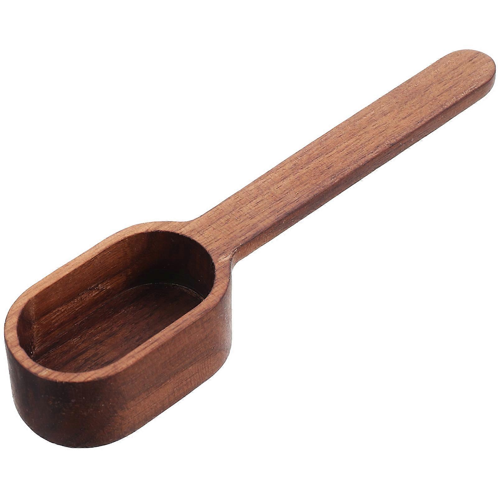 Wooden Coffee Scoop for Home Use with Wide Uses and Round Head Design Light Brown 7 inch