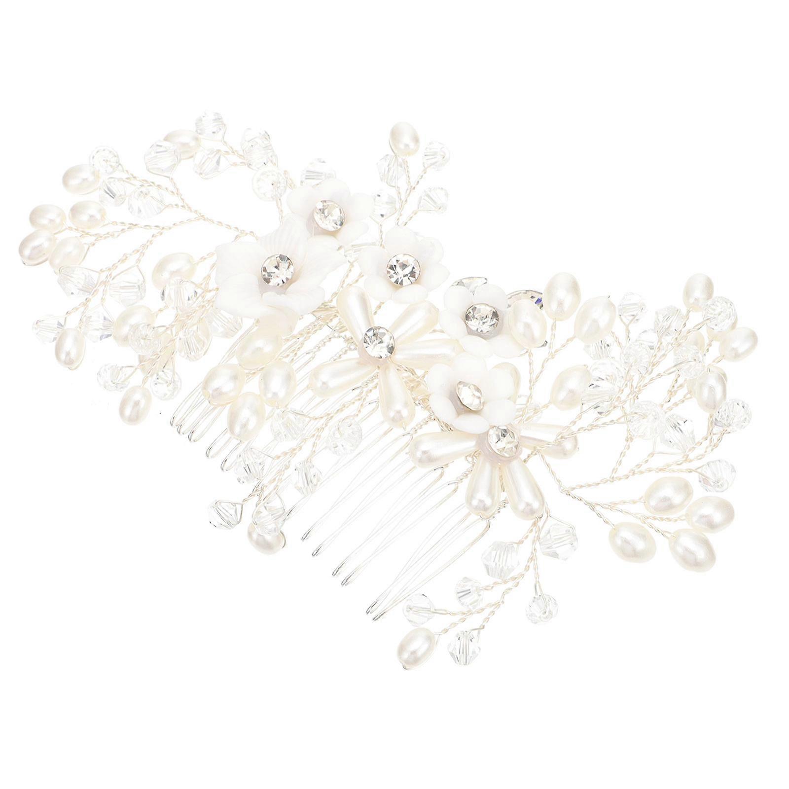 Peigne à perles de cheveux pour la décoration de forme de coiffure de mariage de style nuptial 1Set