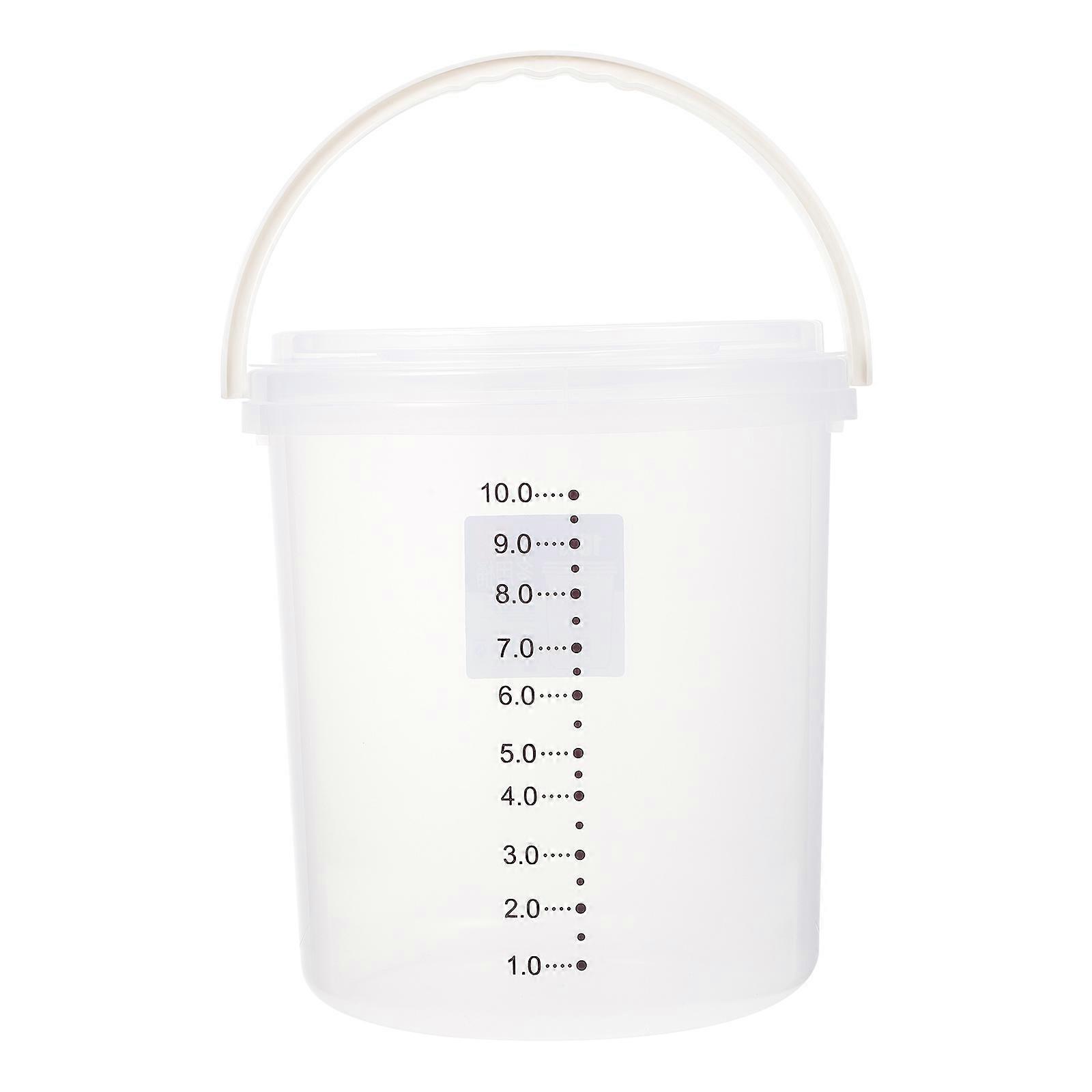 Sealed Waterproof Compartment Cereal Storage Bucket 1Set Square Rice Storage Box For Household Users White Color