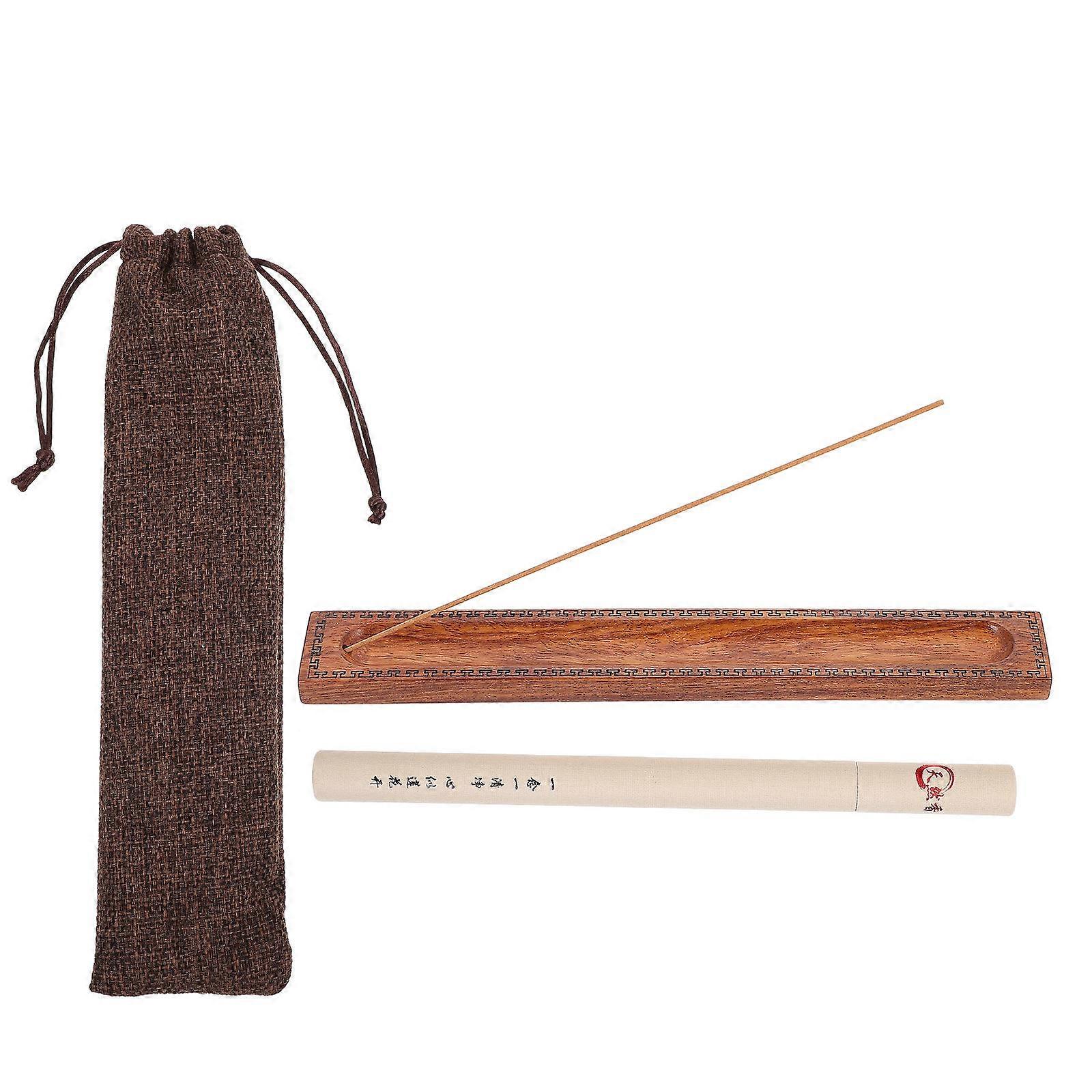 Aromatic Sandalwood Censer Incense Stick Holder For Yoga Studio With Classic Style And Wood Material In 1Pack