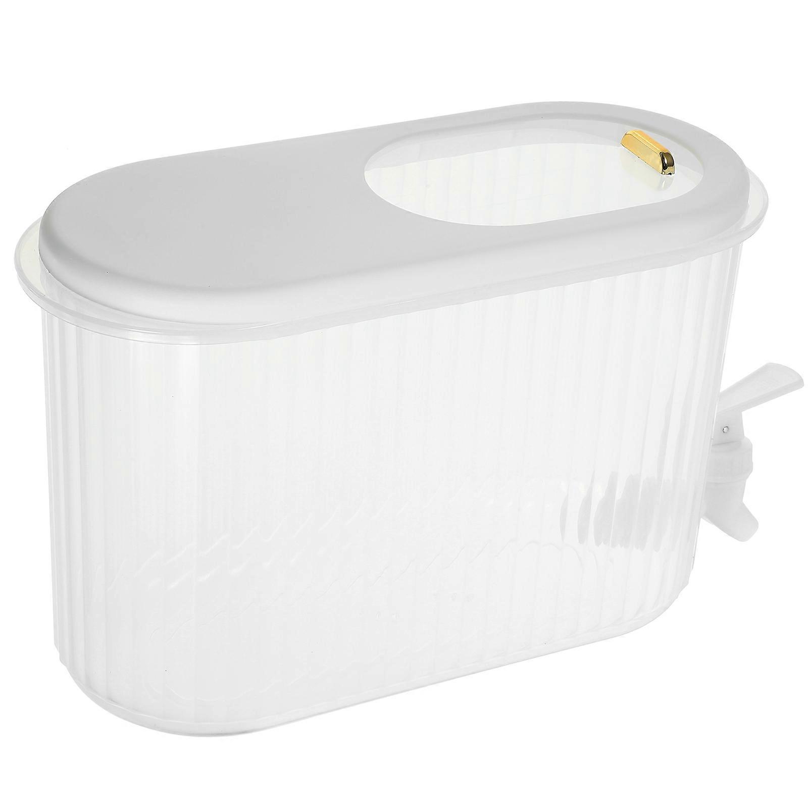 Insulated Cold Drink Dispenser with Faucet   Large Capacity Beverage Jug for Fridge, Juice Container for Home and Office Use