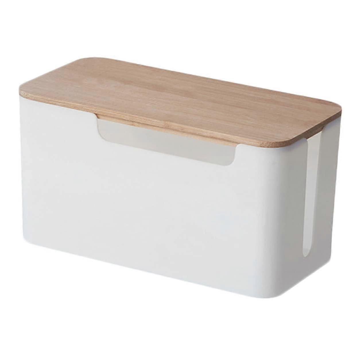 Cable Storage Boxes, Charger Box, Multifunctional Storage Boxes for Sockets, Organized Structure and Removable Cover