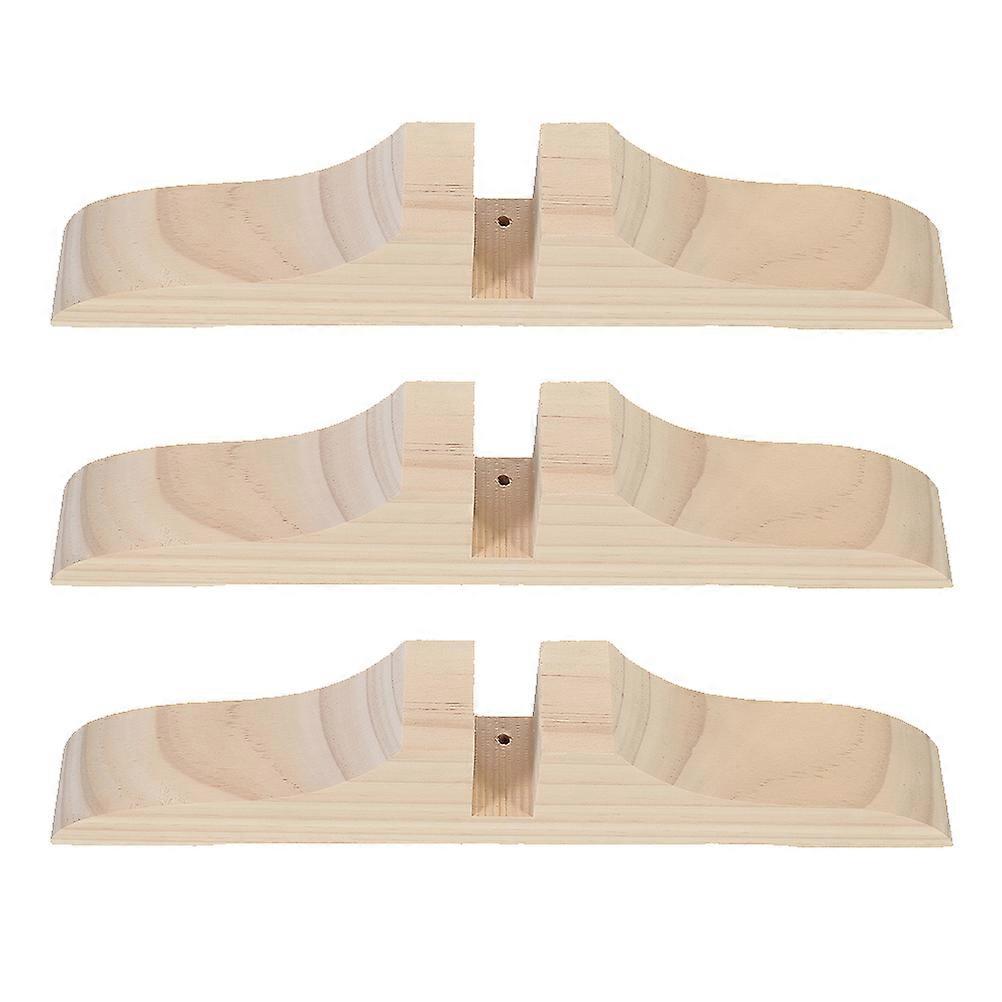 Wooden Room Divider Stand Beige Color Privacy Screen Support Efficient and Practical for Holding 3pcs