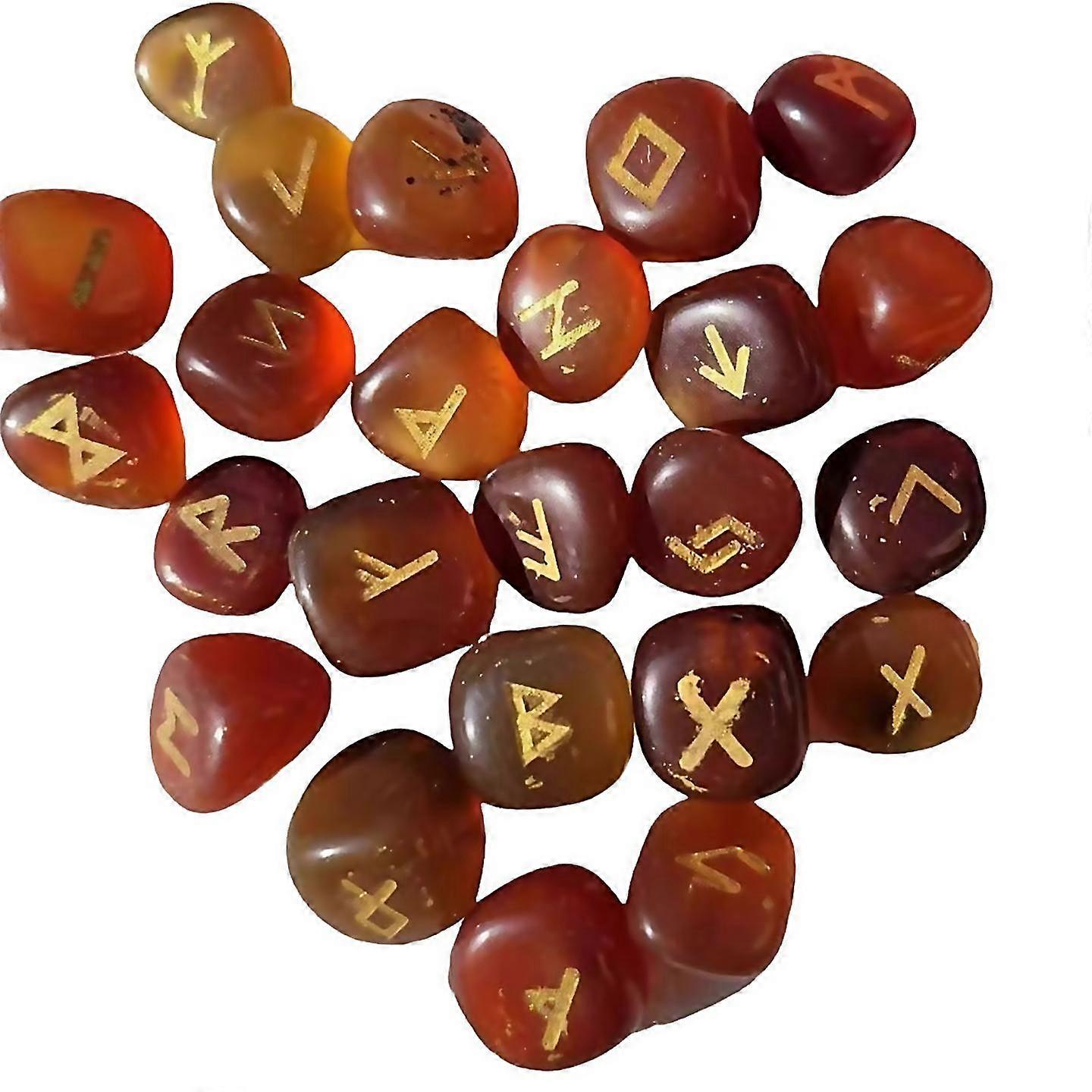 For Natural Rune Stone Irregular Divination Red