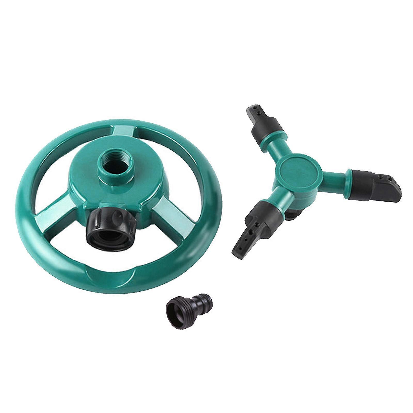 Professional Rotating Lawn Sprinkler with Water Saving Nozzles And 360 Degree Coverage For Home & Commercial Use  Green